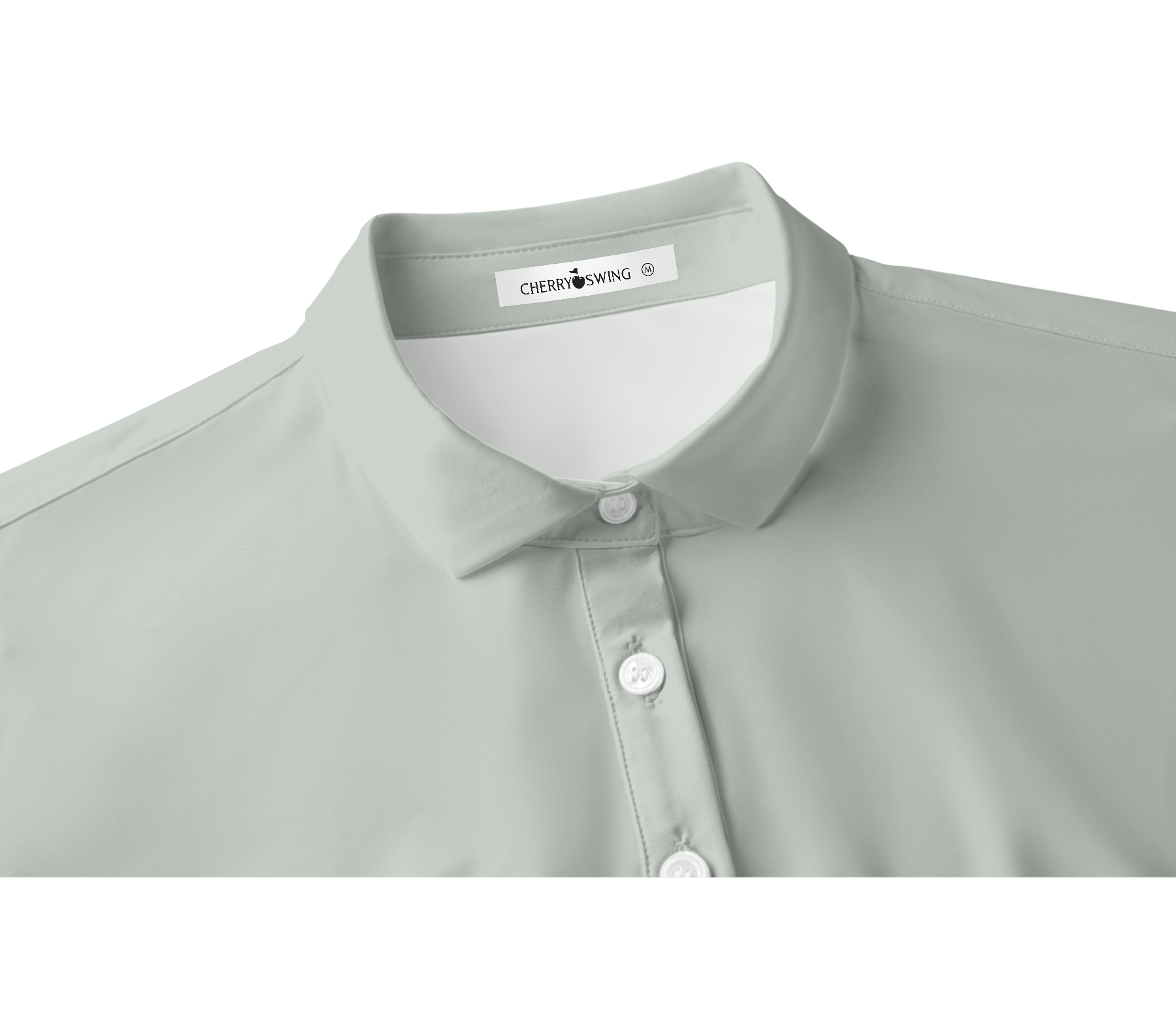 Cherryswing Women's Misty Sage Solid Short Sleeve Golf Shirt