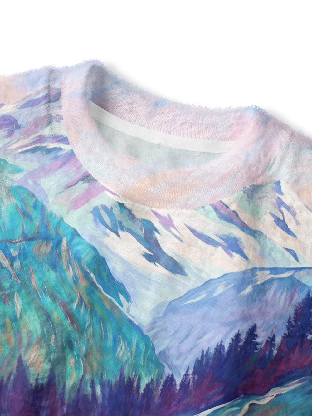 Cherryswing Women's Alpine Dusk Fuzzy Knit Golf Sweater
