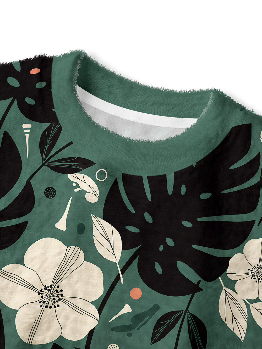 Cherryswing Women's Botanical Fairway Fuzzy Knit Golf Sweater