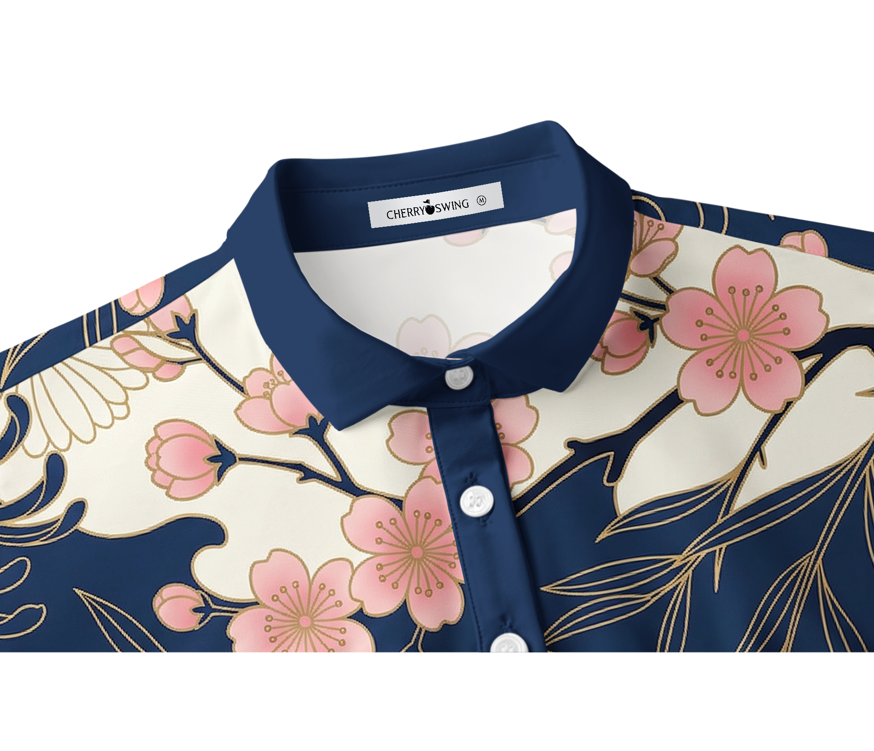 Cherryswing Women's Imperial Sakura Short Sleeve Golf Shirt