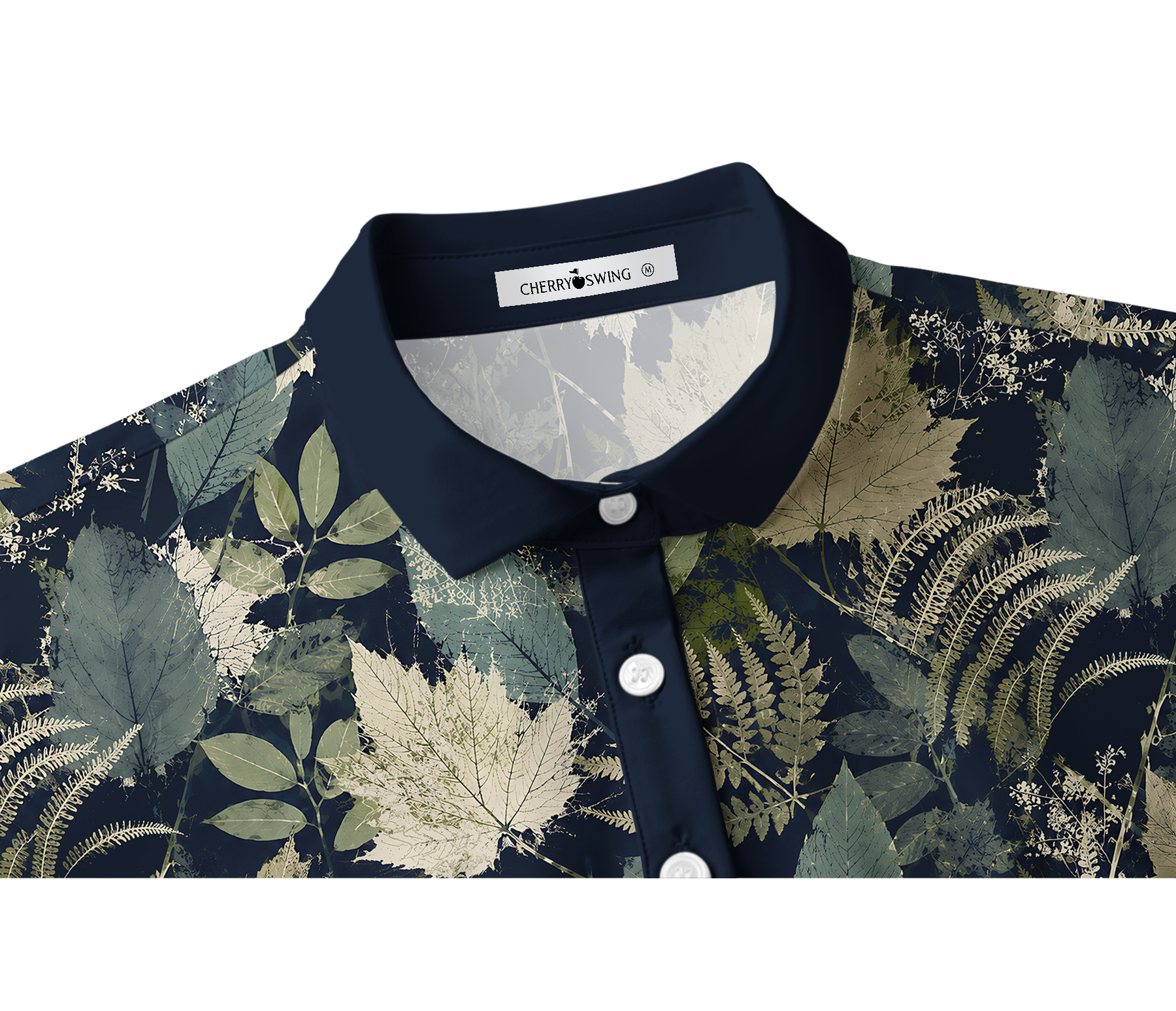 Cherryswing Women's Botanical Specimen Short Sleeve Golf Shirt