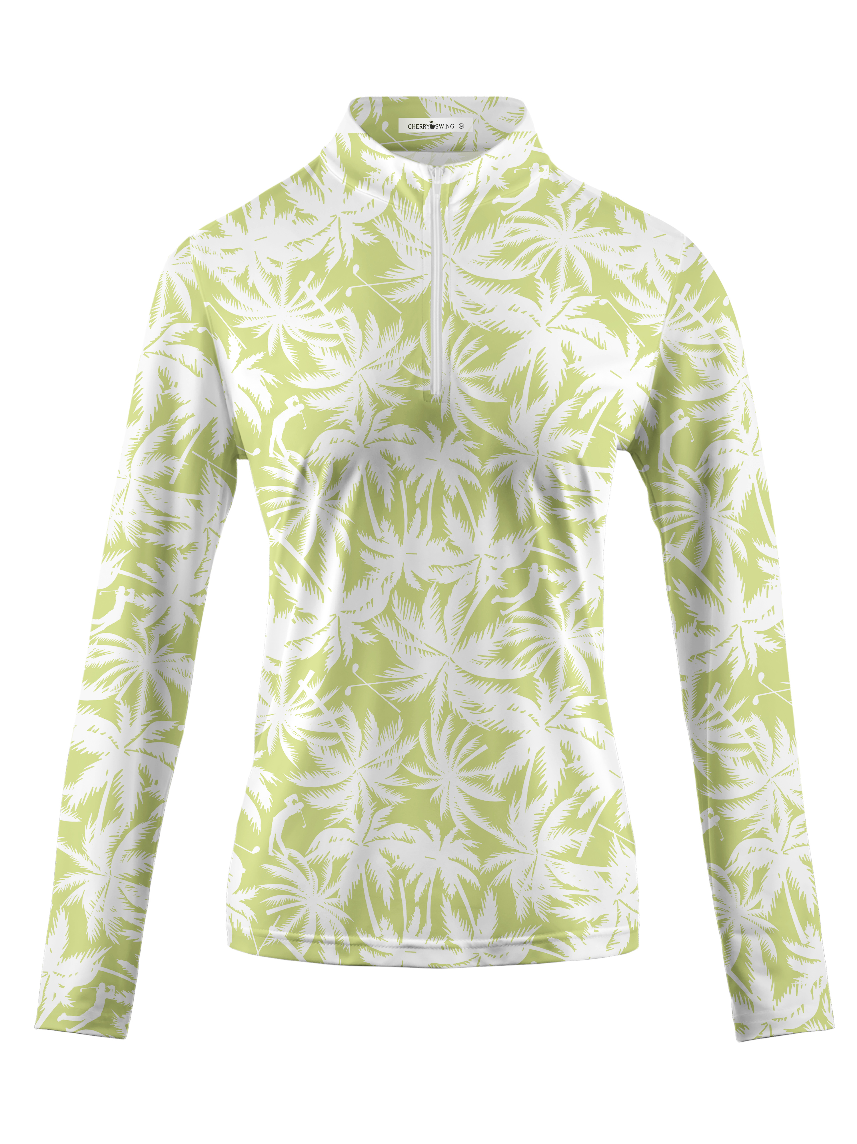 Cherryswing Women's Long Sleeve Stand Collar Golf Polo Shirt