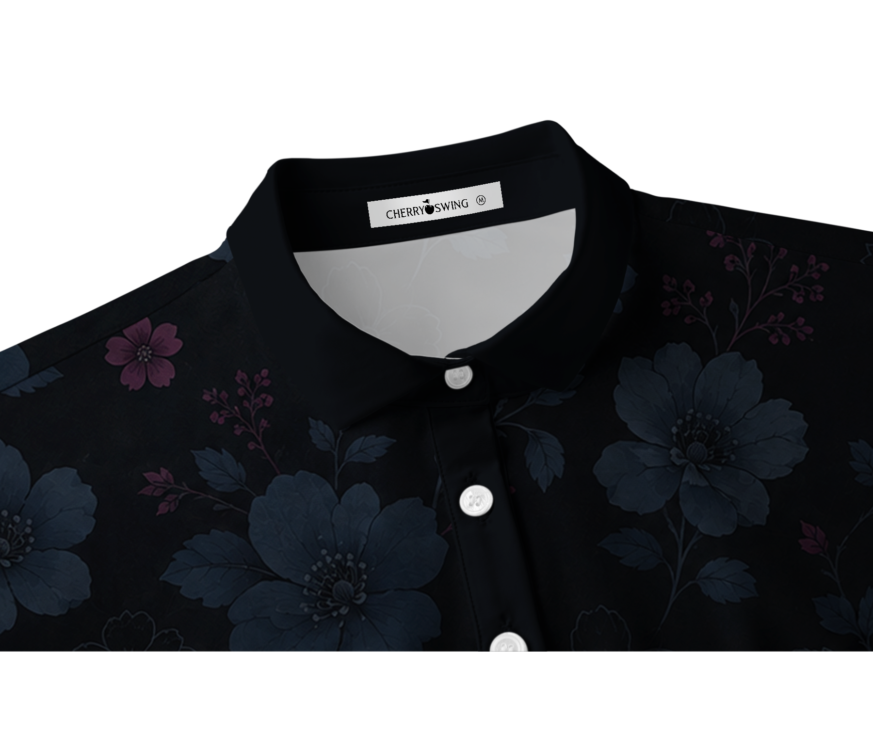 Cherryswing Women's Shadow Bloom Short Sleeve Golf Shirt