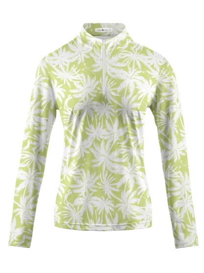 Cherryswing Women's Long Sleeve Stand Collar Golf Polo Shirt