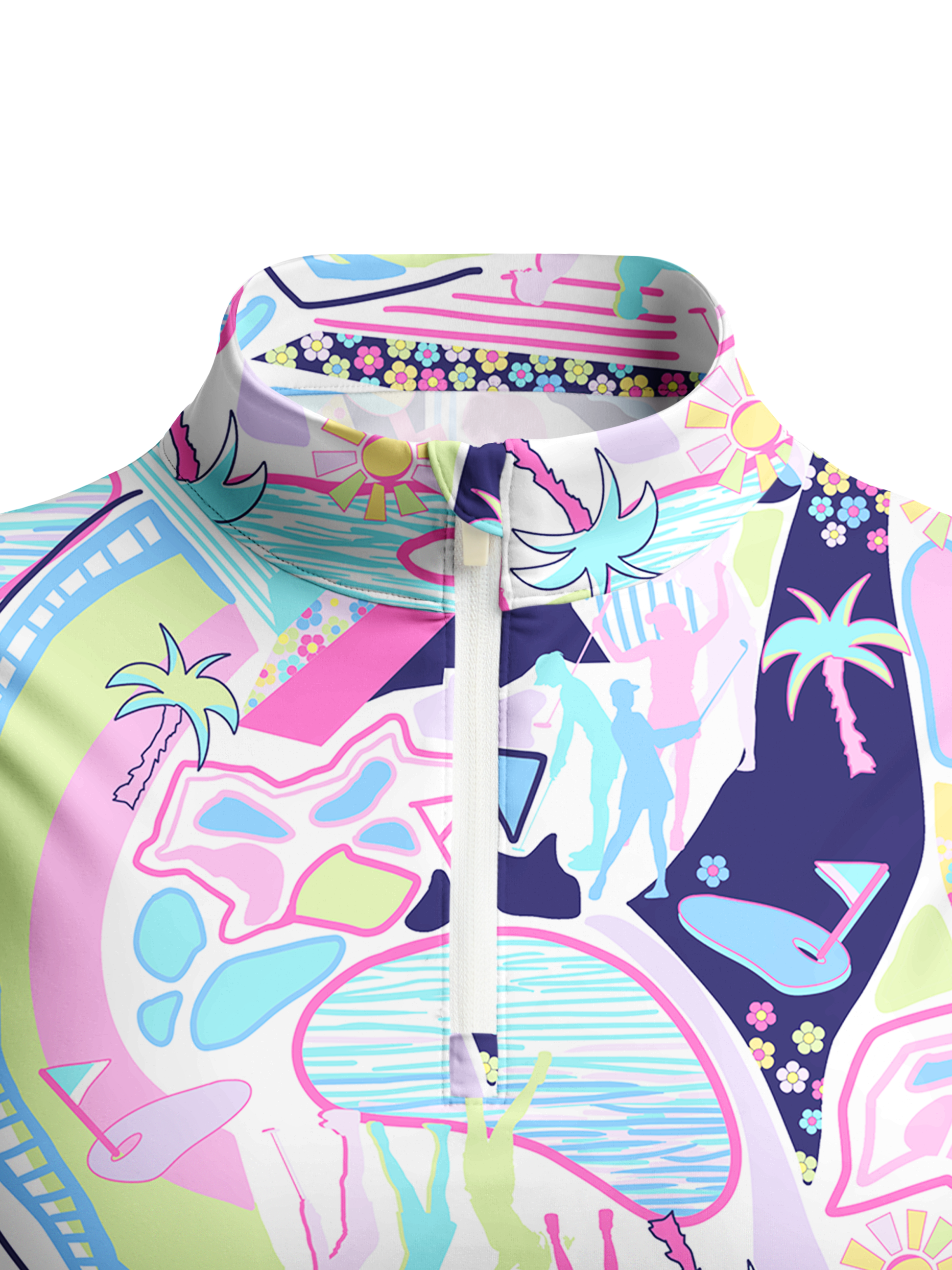 Cherryswing Women's Vivid Pattern Sleeveless Golf Shirt