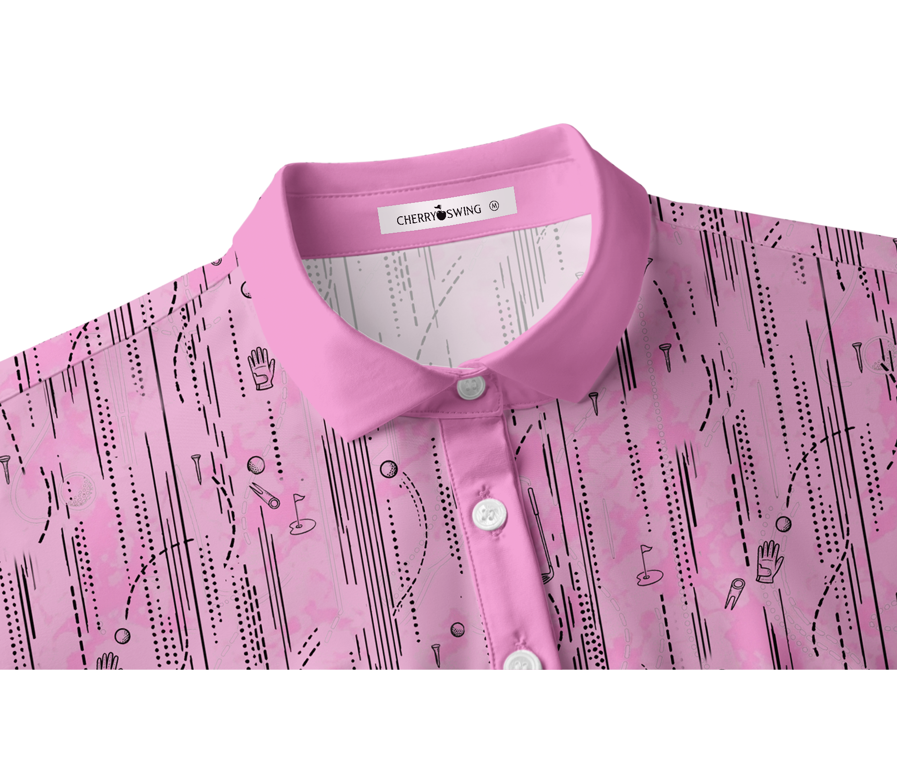 Cherryswing Women's Playful Fairway Motion Short Sleeve Golf Shirt