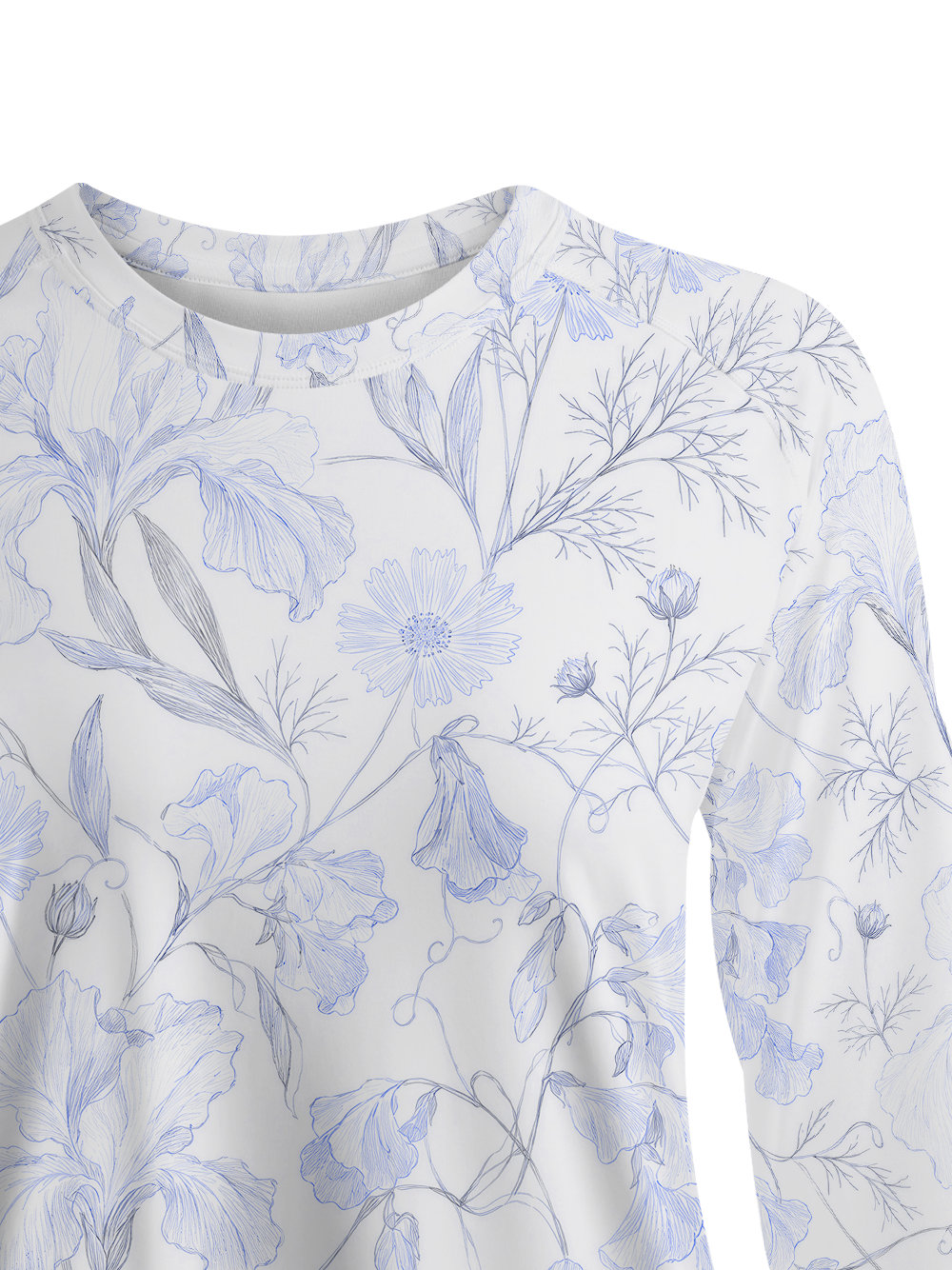 Cherryswing Women's Vintage Botanical Sketch Golf Shirt