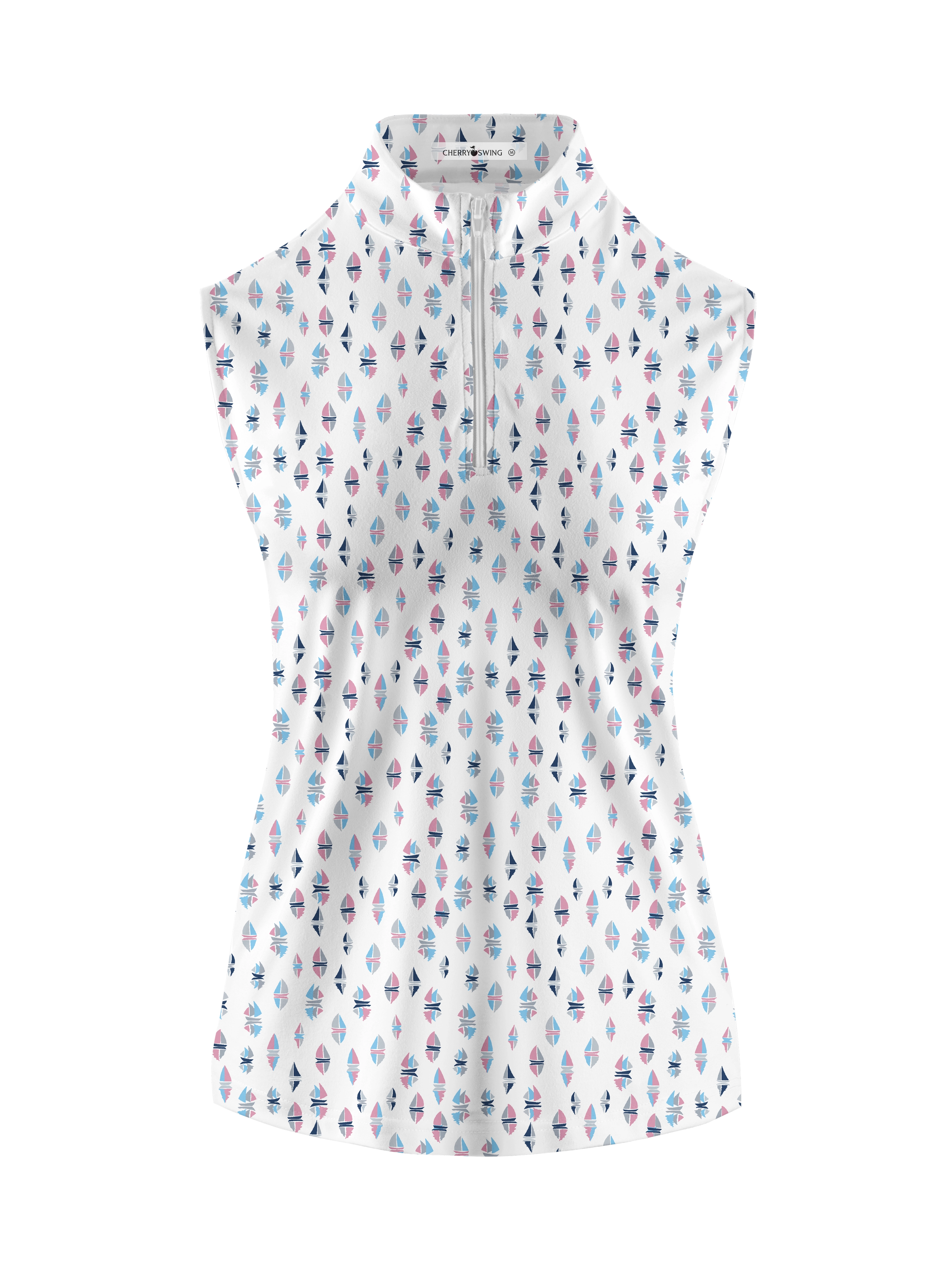 Cherryswing Women's Sleeveless Sailboat Golf Polo Shirt