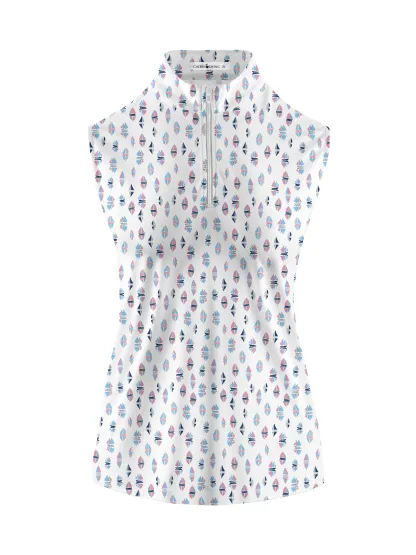 Cherryswing Women's Sleeveless Sailboat Golf Polo Shirt