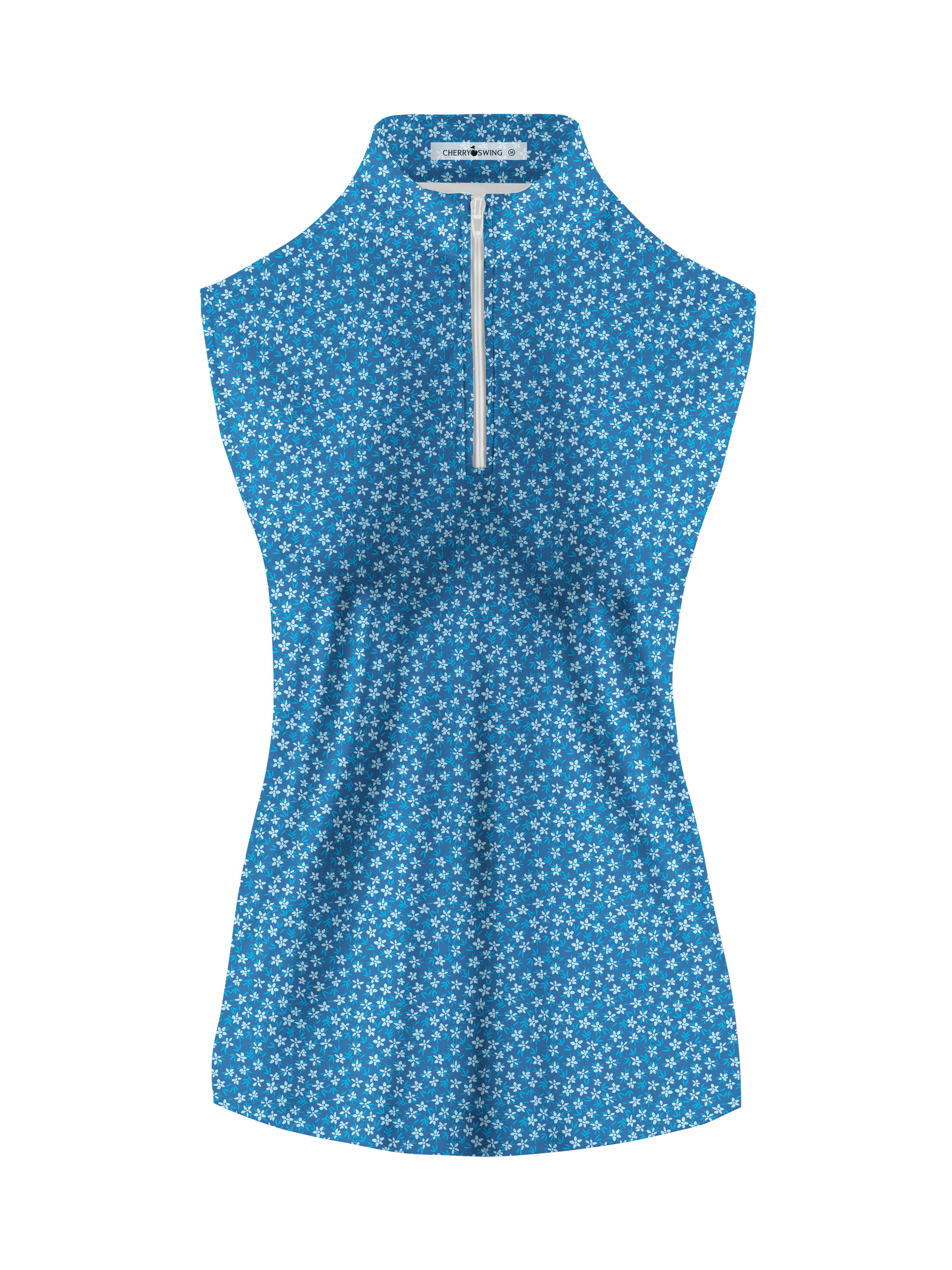 Cherryswing Women's Sleeveless Floral Golf Polo Shirt