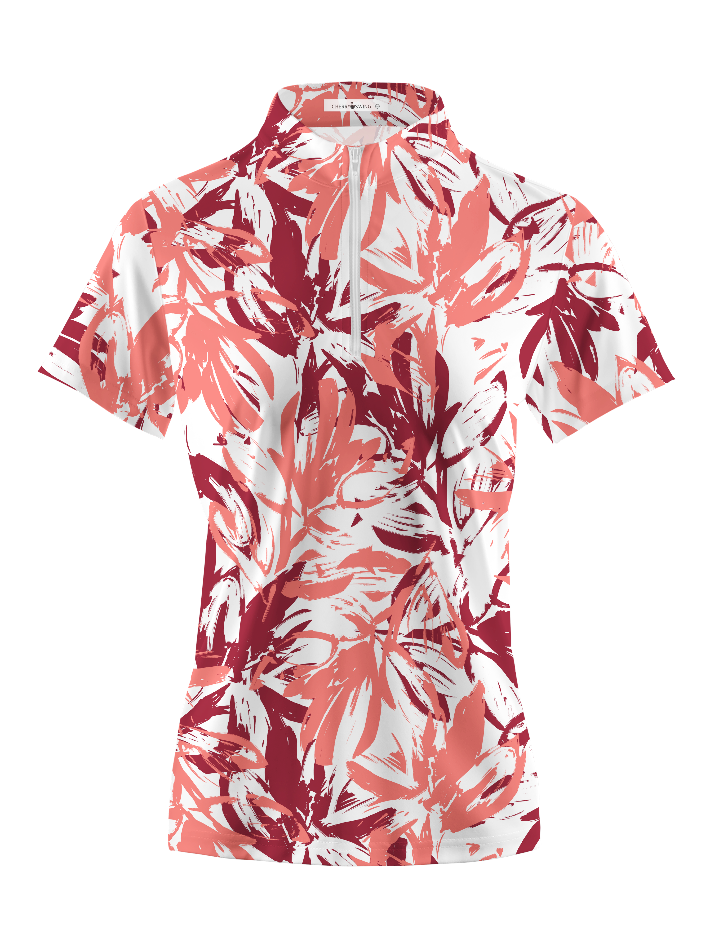 Cherryswing Women's Beautiful Maple Leaves Golf Short Sleeve Polo Shirt