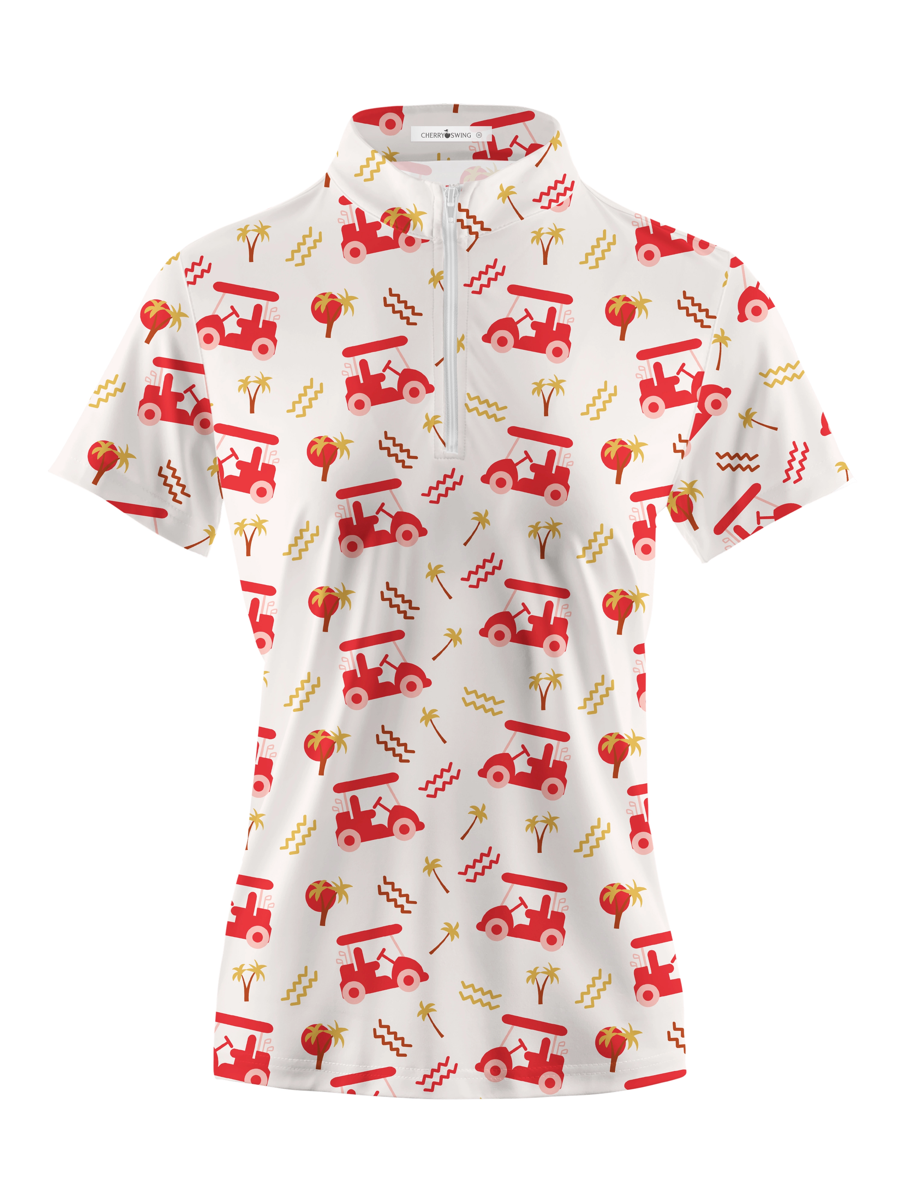 Cherryswing Women's Playful Golf Short Sleeve Polo Shirt