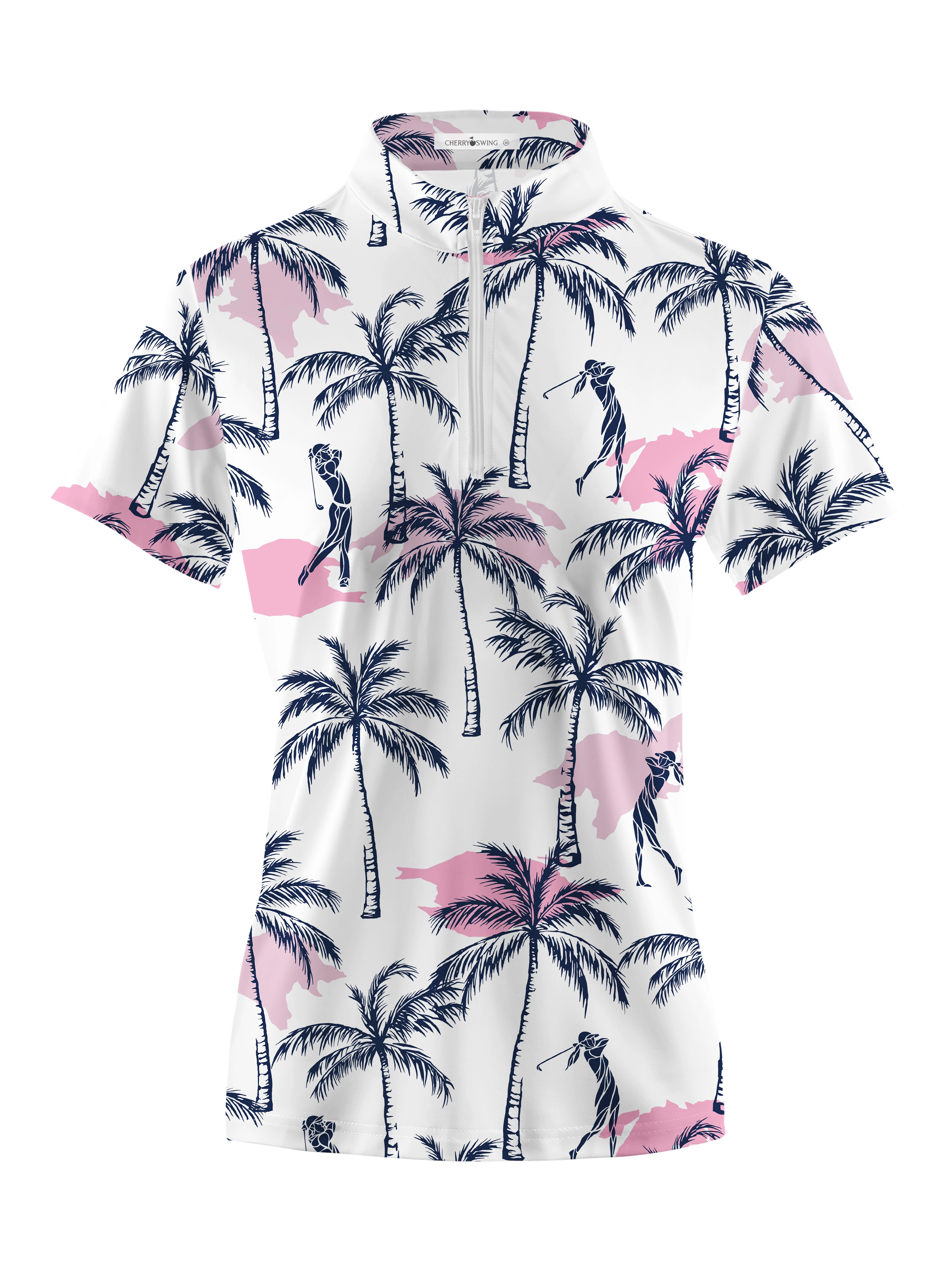 Cherryswing Women's Relax Hawaii Short Sleeve Polos