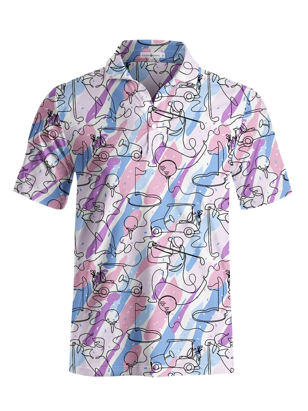 Cherryswing Party in Course Men's Polo Shirt