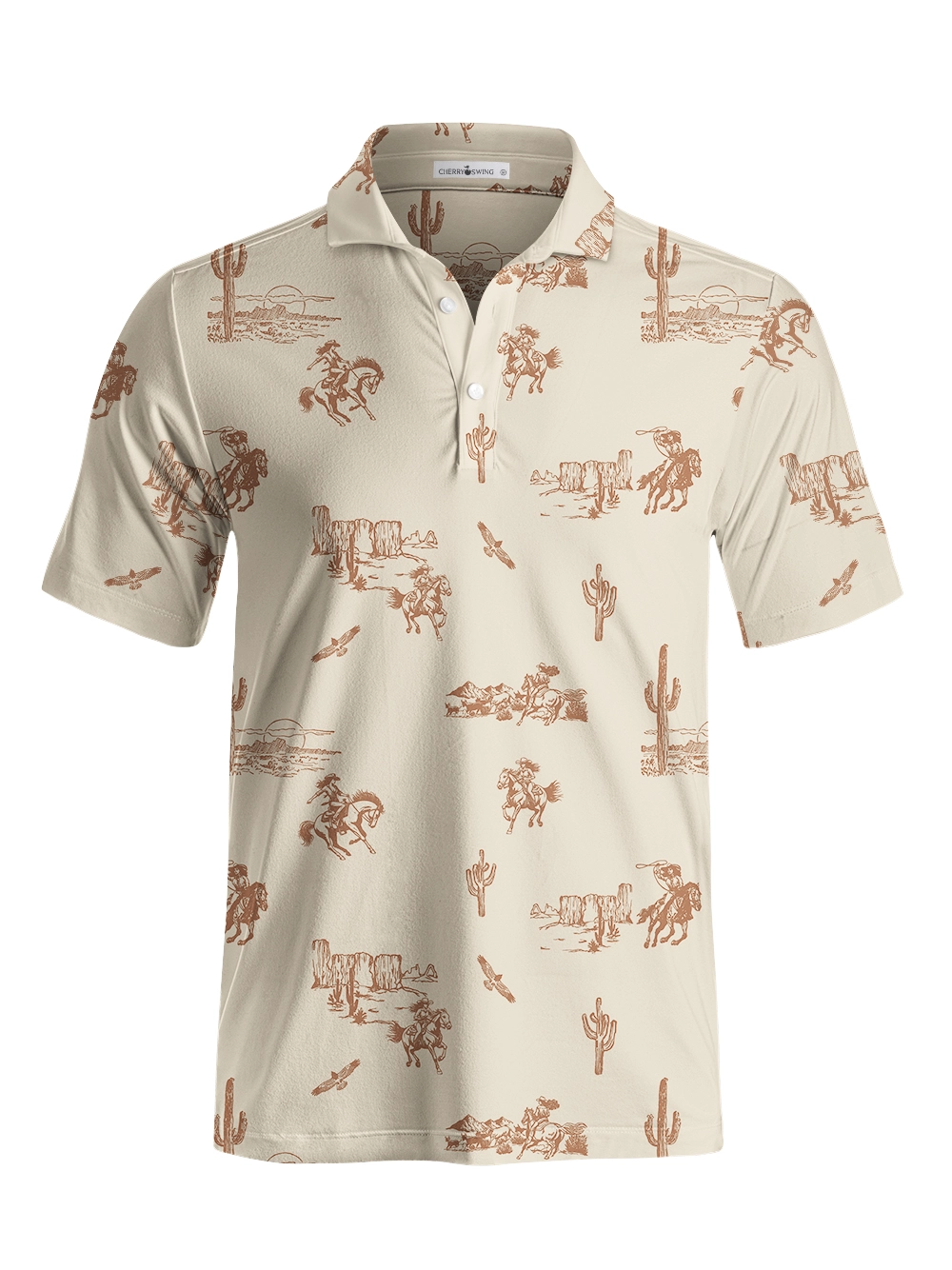 Cherryswing Wild West Fores Men's Polo Shirt