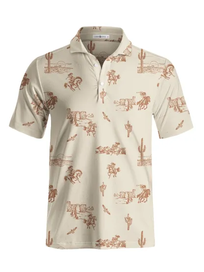 Cherryswing Wild West Fores Men's Polo Shirt