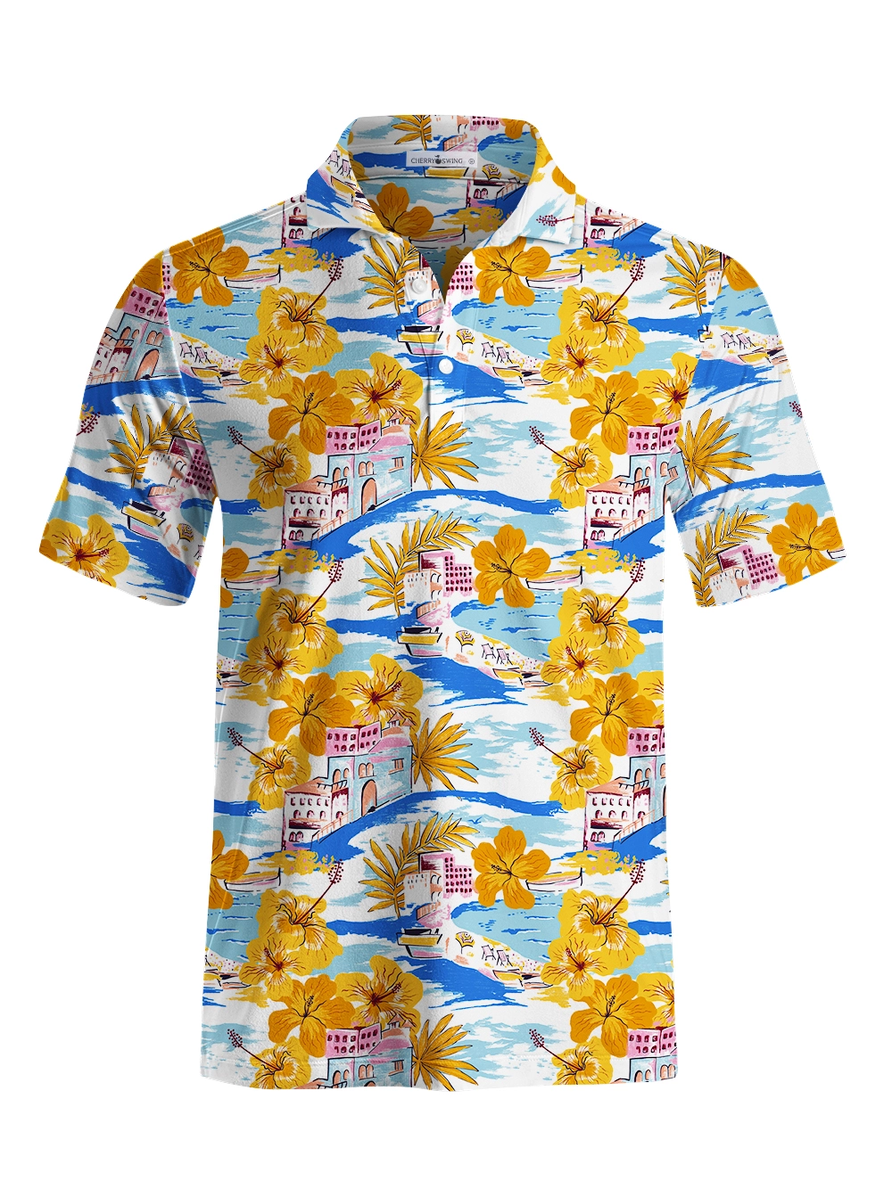 Cherryswing Island Getaway Men's Polo Shirt