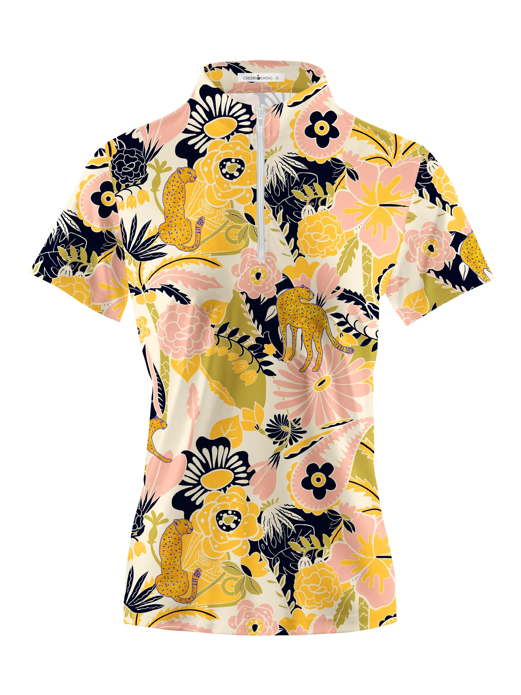 Cherryswing Women's Exotic Ddventure Short Sleeve Polos