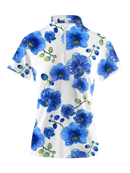 Cherryswing Women's Morning Glory Short Sleeve Polos