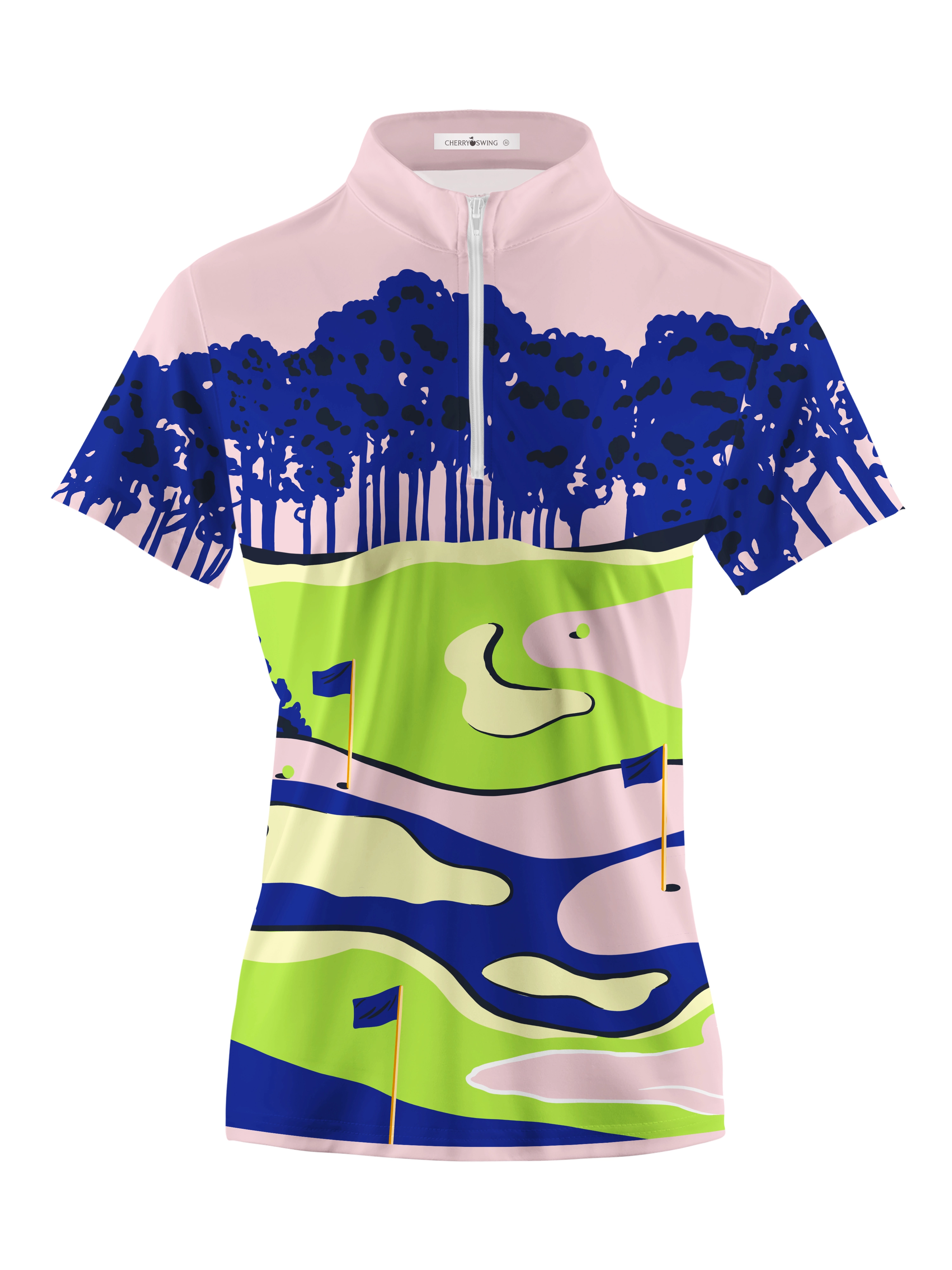 Cherryswing Women's Coastal Golf Course Short Sleeve Polos