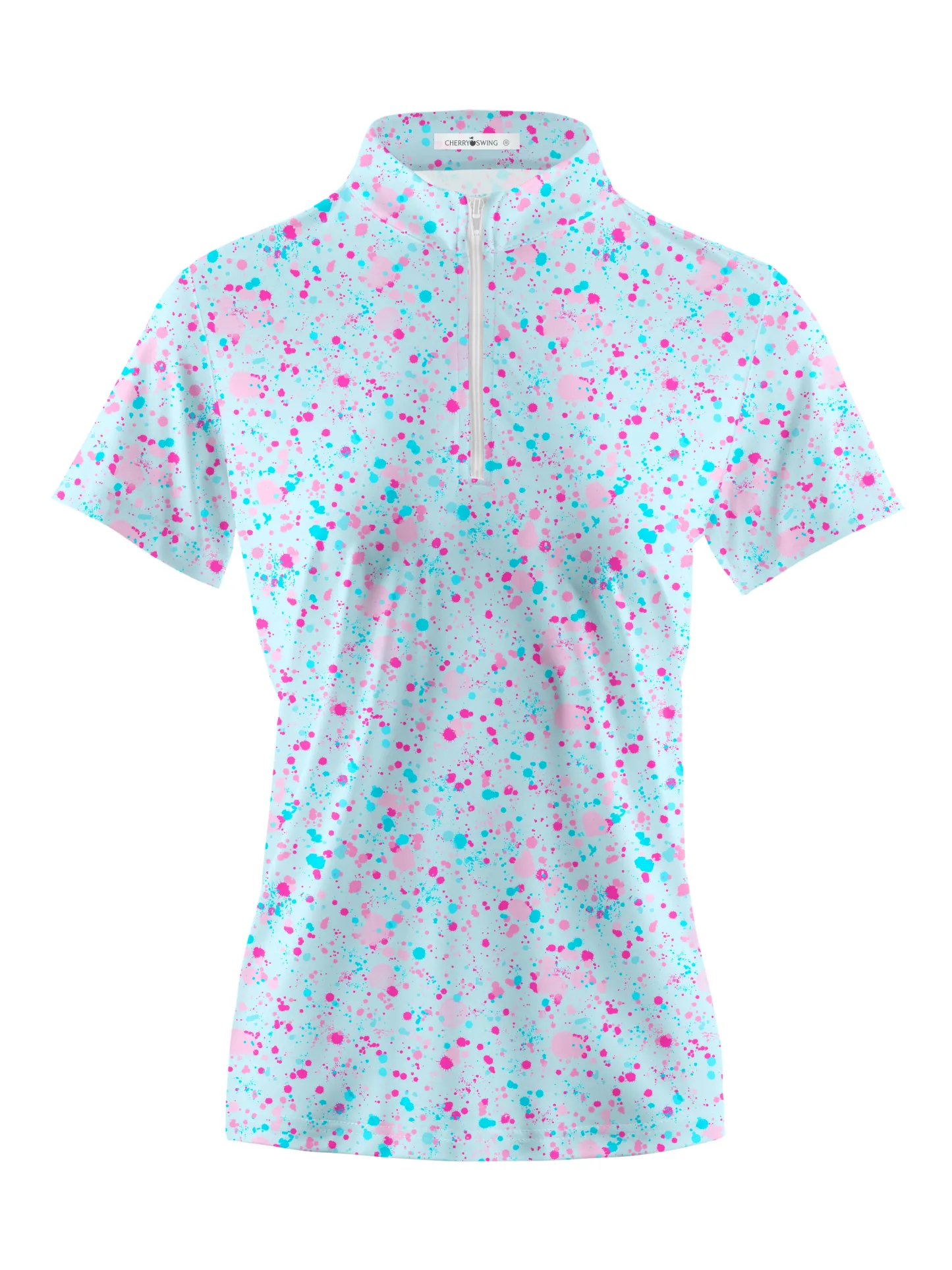 Cherryswing Women's Green Entertainment Short Sleeve Polos