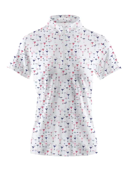 Cherryswing Women's Celebratory Atmosphere Short Sleeve Polos