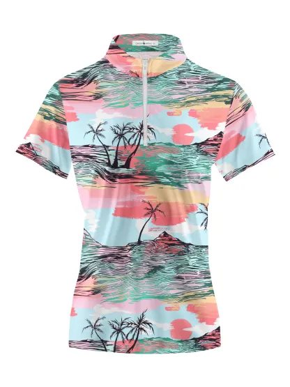 Cherryswing Women's Celebratory Atmosphere Short Sleeve Polos