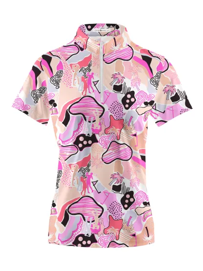 Cherryswing Women's Athlete Energy Short Sleeve Polos