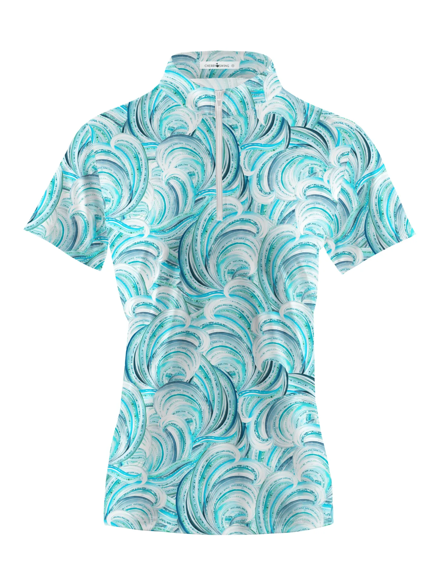 Cherryswing Women's Free Waves Short Sleeve Polos