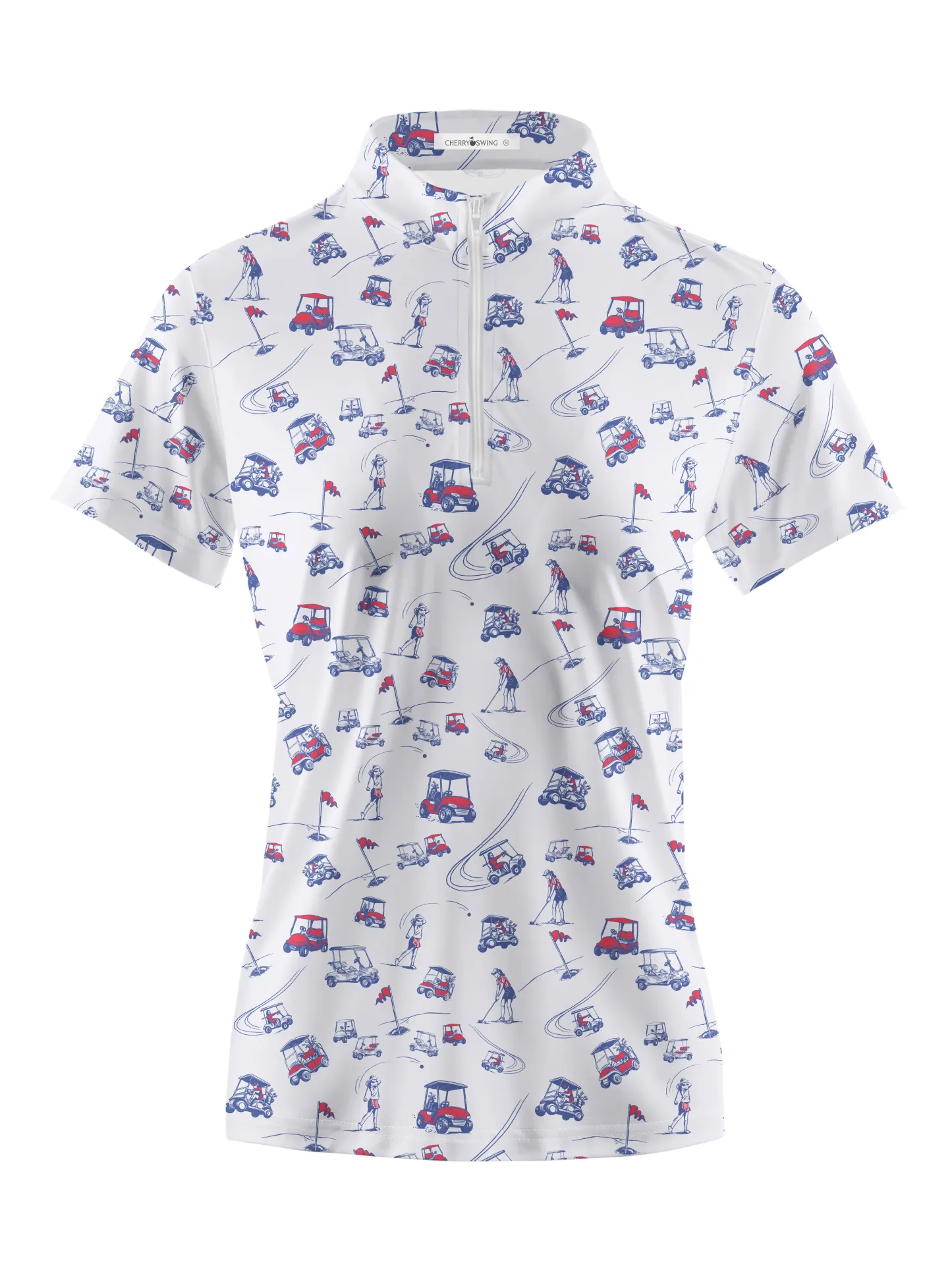 Cherryswing Women's Charm of Vintage Short Sleeve Polos