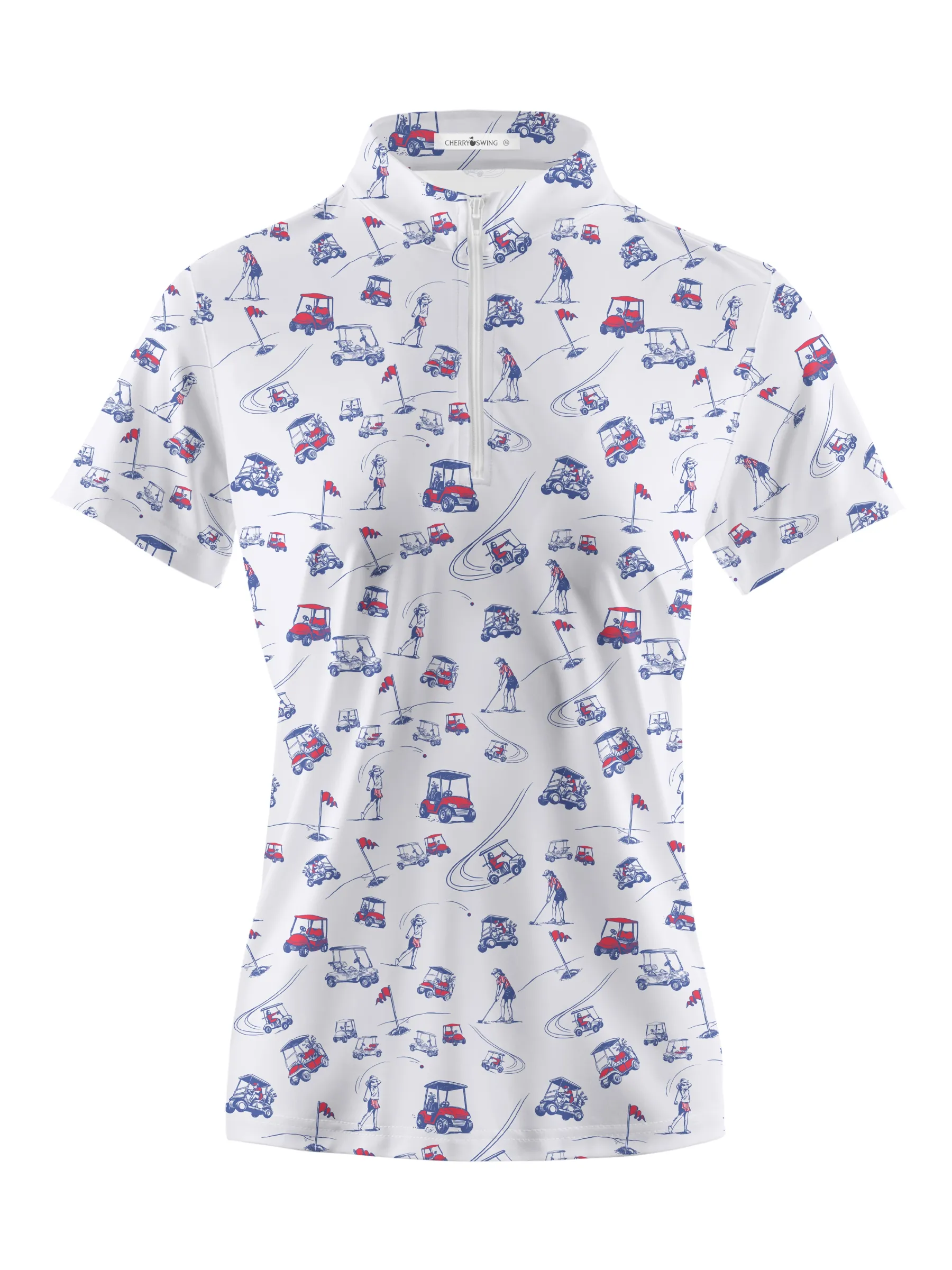 Cherryswing Women's Charm of Vintage Short Sleeve Polos