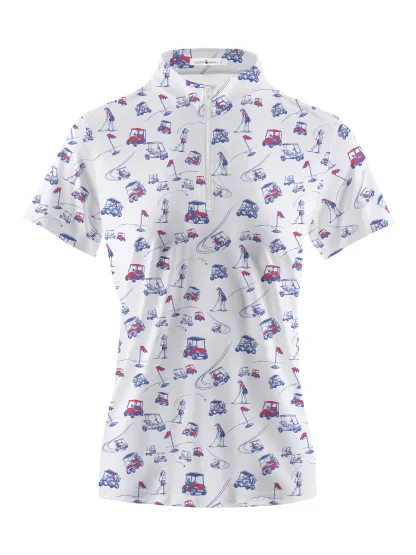 Cherryswing Women's Charm of Vintage Short Sleeve Polos