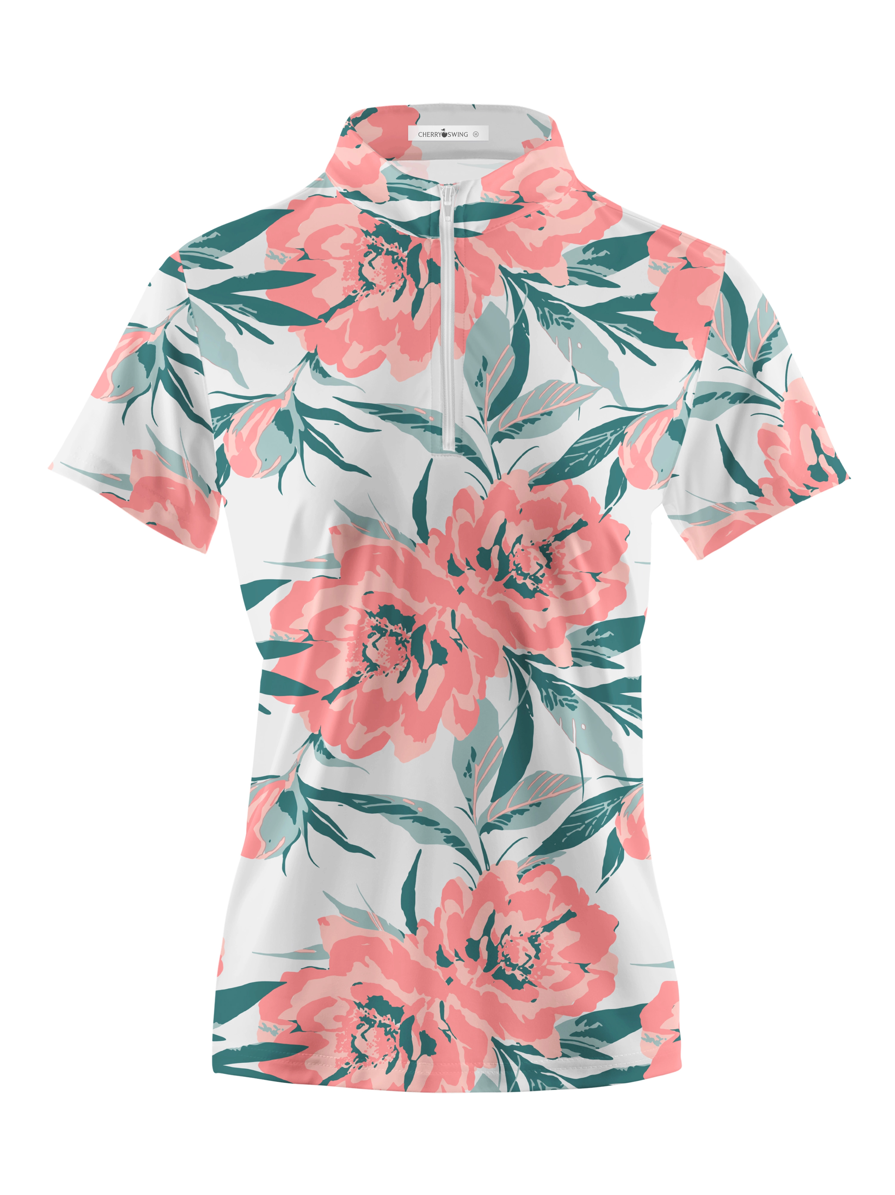 Cherryswing Women's Exuberance Of Nature Short Sleeve Polos