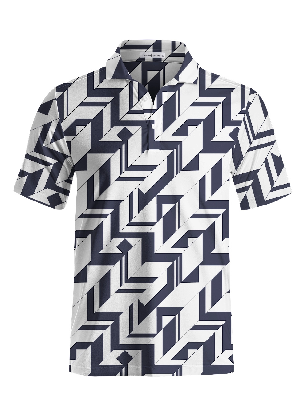 Cherryswing Geometric Art Men's Polo Shirt