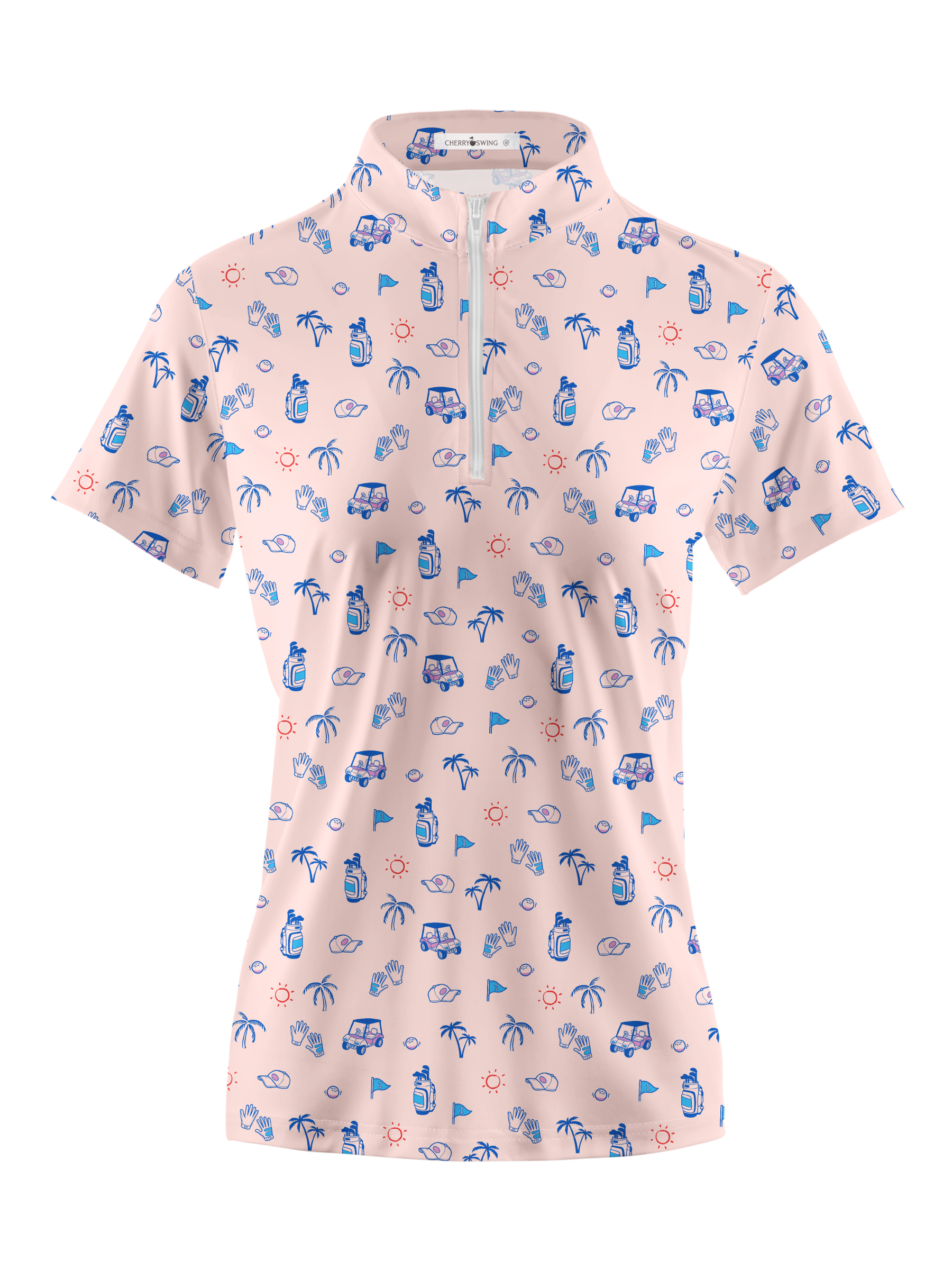 Cherryswing Women's Seaside Holiday Golf Short Sleeve Polo Shirt