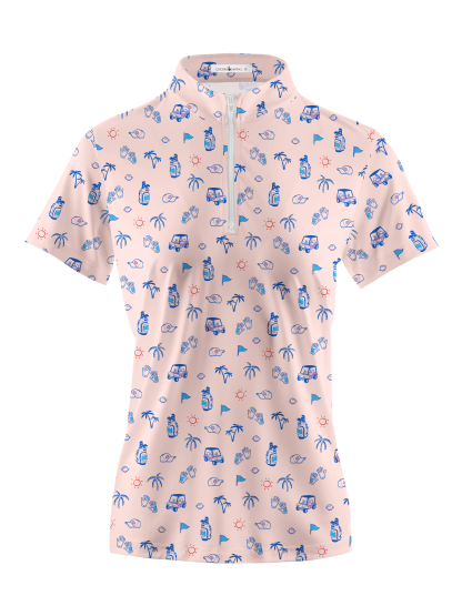 Cherryswing Women's Seaside Holiday Golf Short Sleeve Polo Shirt