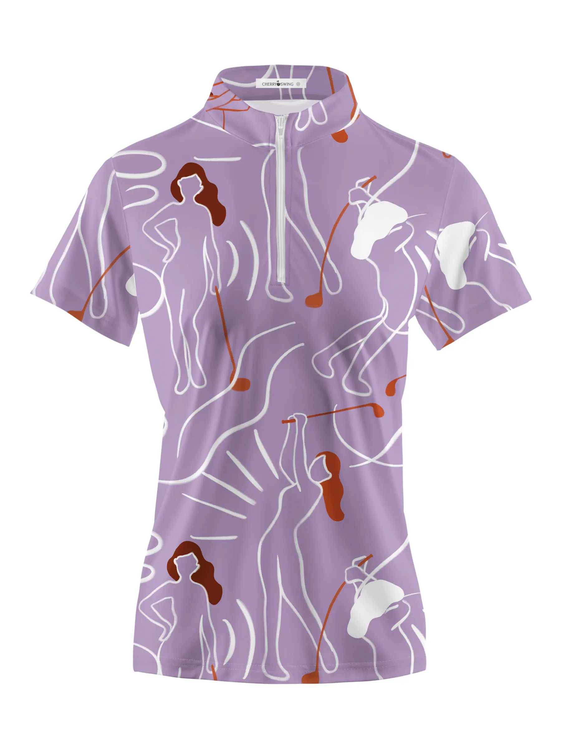 Cherryswing Women's Traditional Attire Short Sleeve Polos