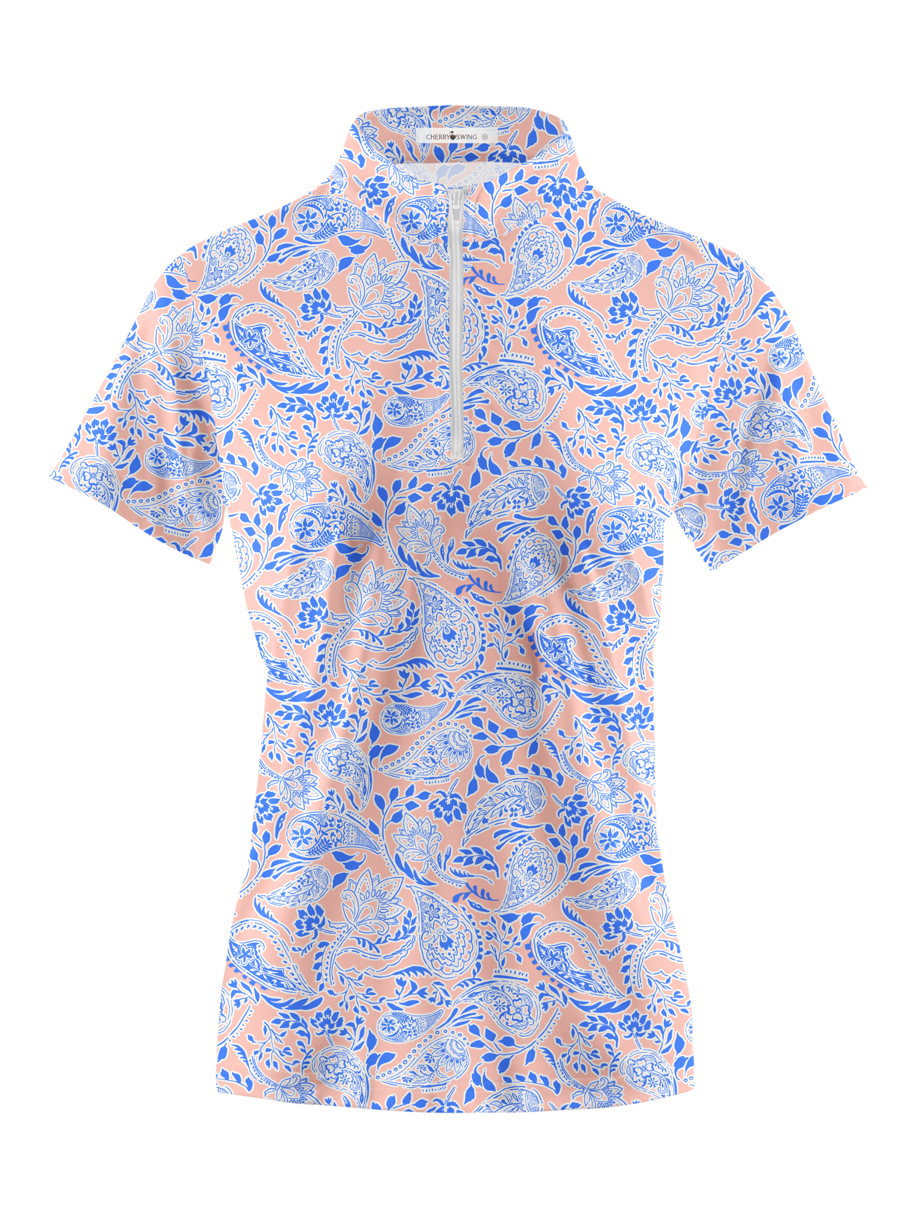 Cherryswing Women's Paisleys Captures Golf Short Sleeve Polo Shirt