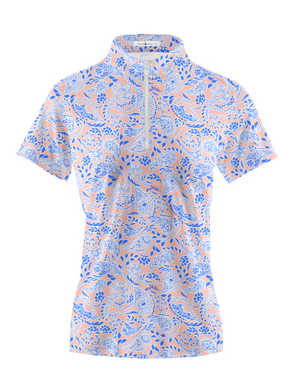 Cherryswing Women's Paisleys Captures Golf Short Sleeve Polo Shirt