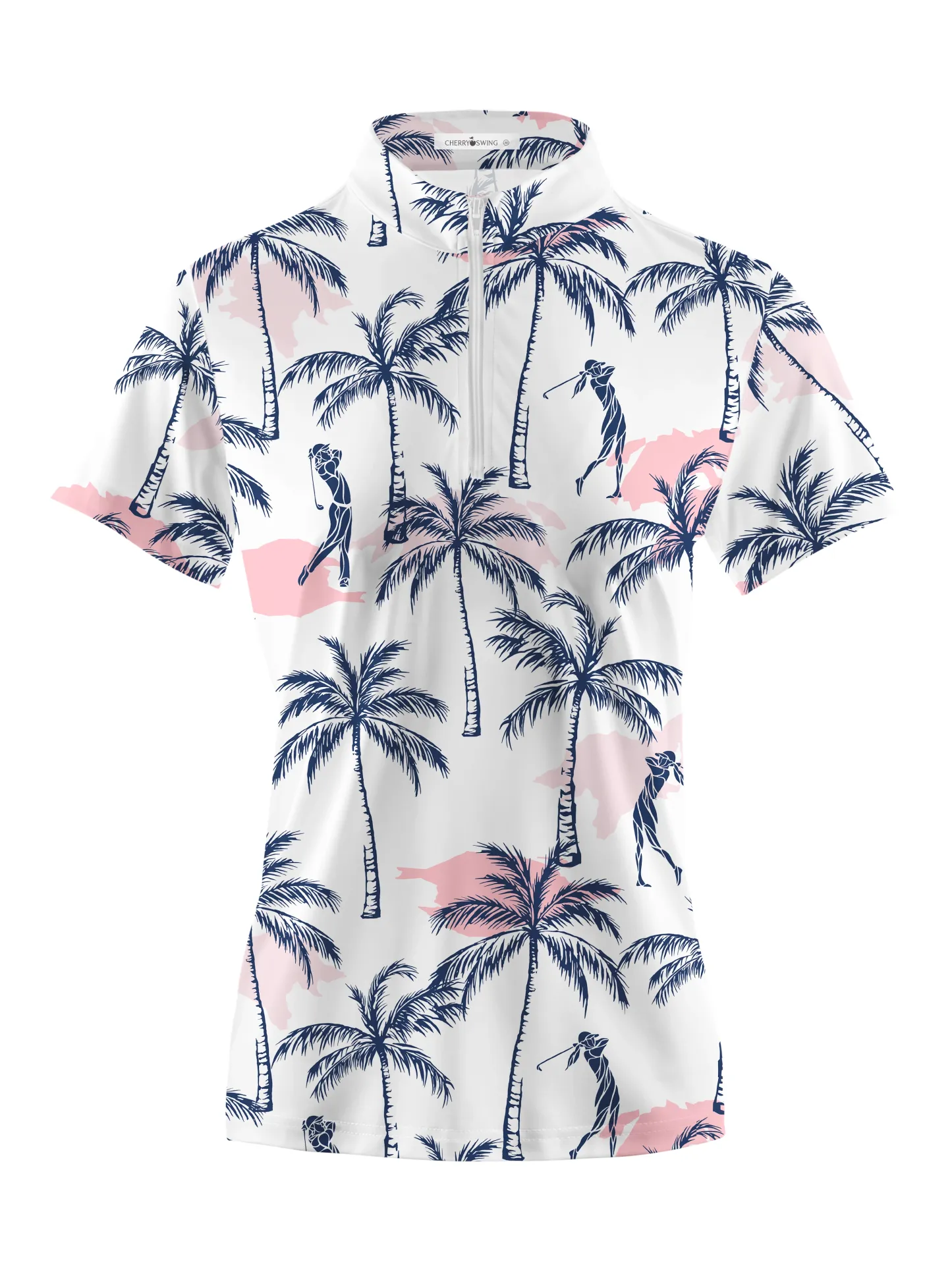 Cherryswing Women's Relax Hawaii Short Sleeve Polos