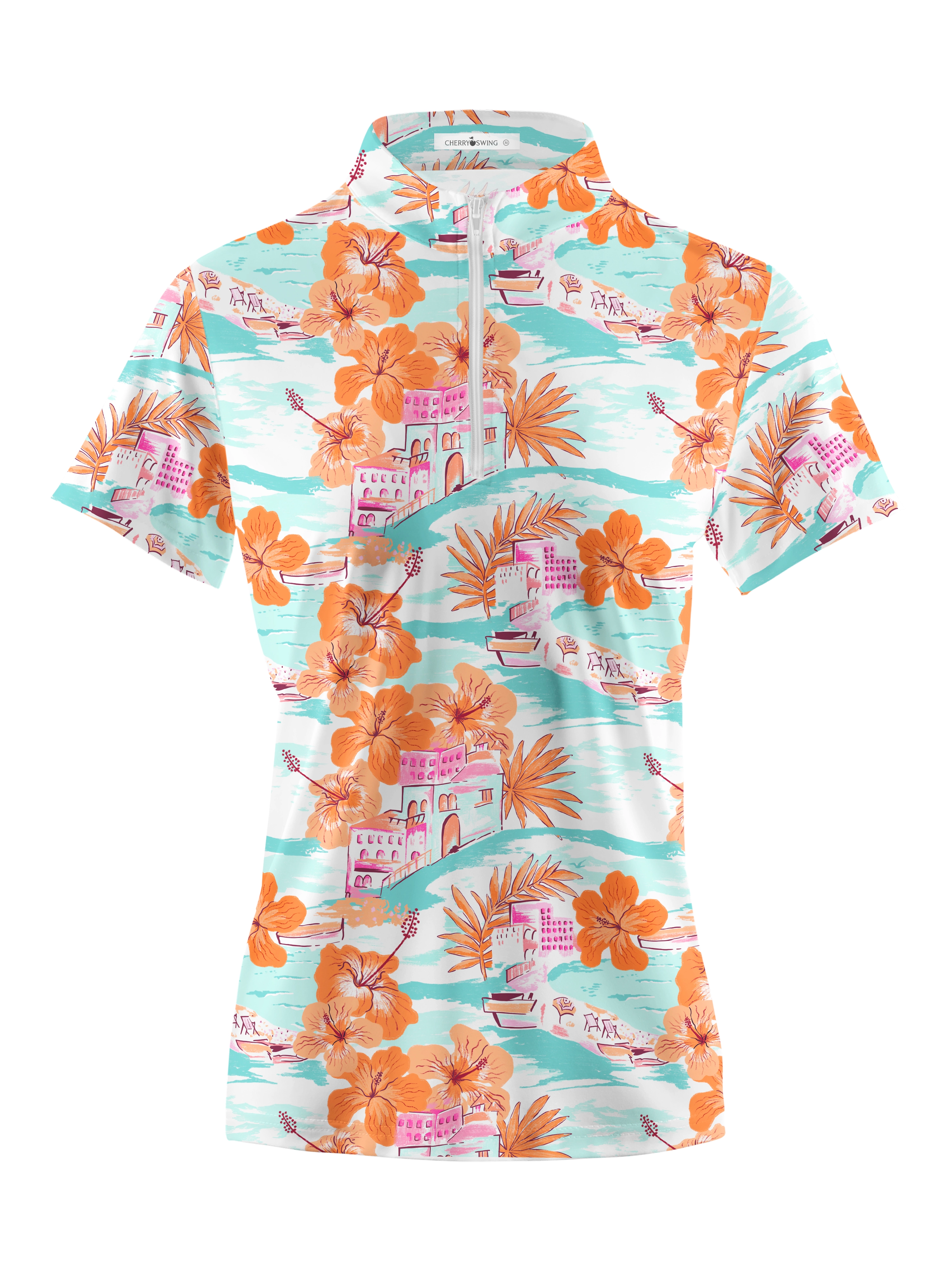 Cherryswing Women's Island Getaway Short Sleeve Polos