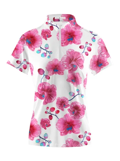 Cherryswing Women's Morning Glory Short Sleeve Polos