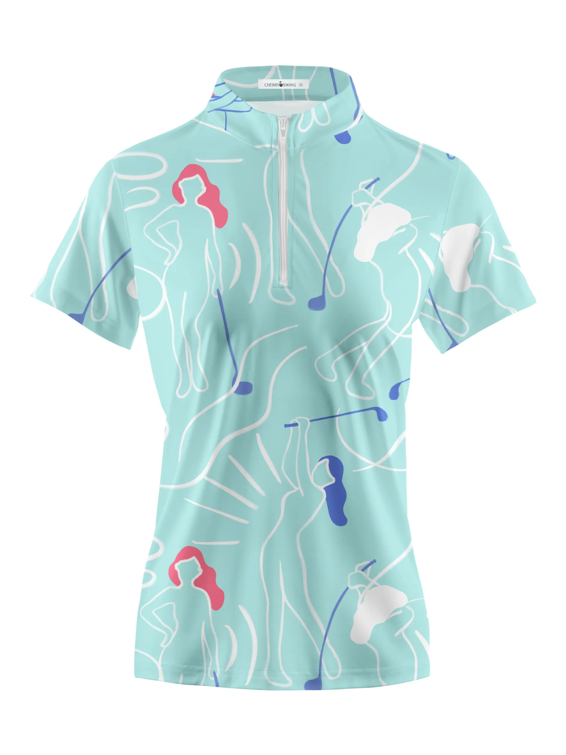 Cherryswing Women's Traditional Attire Short Sleeve Polos