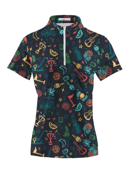Cherryswing Women's Golf Tournament Short Sleeve Golf Shirt