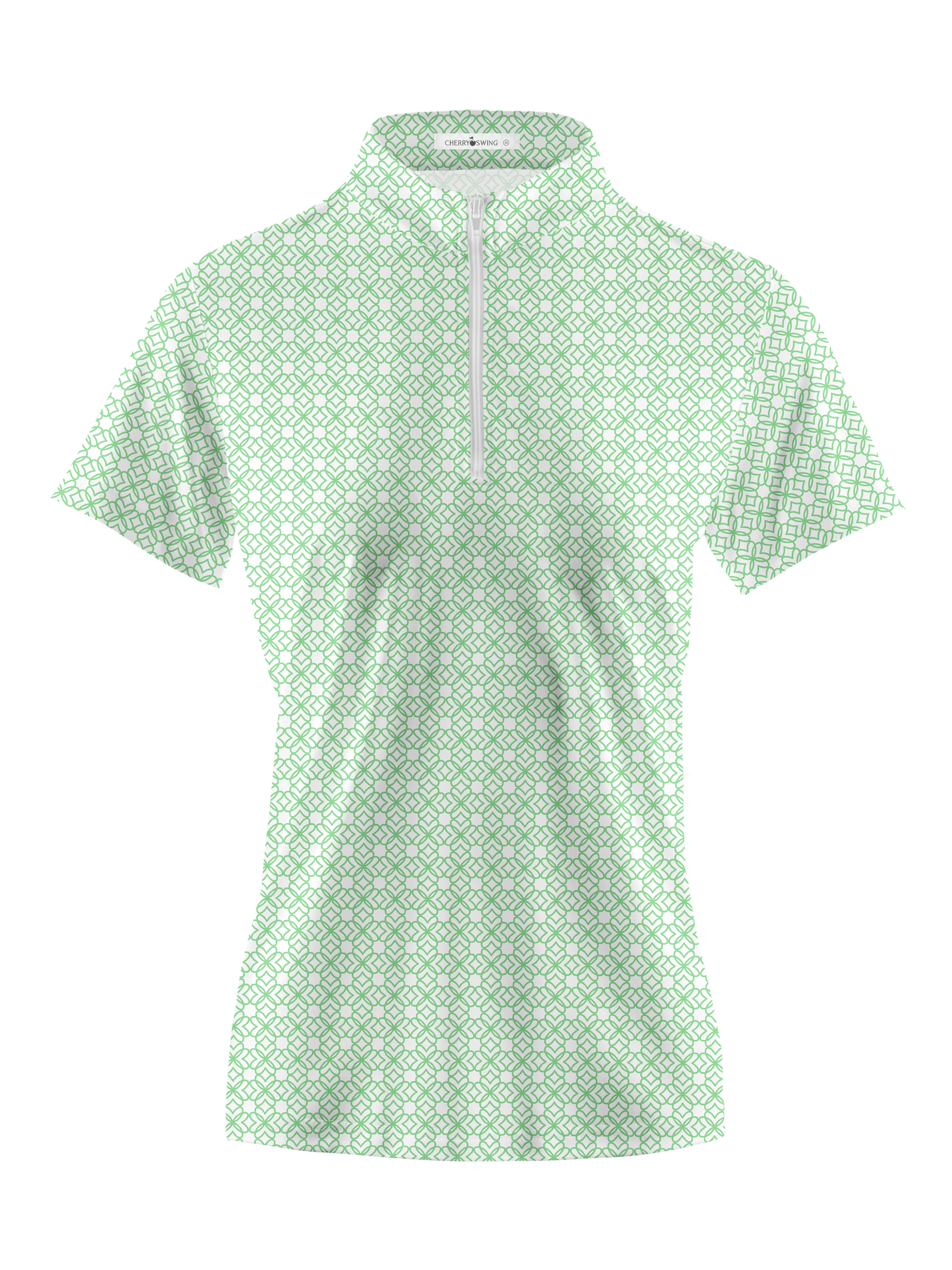 Cherryswing Women's Classic Plaid Short Sleeve Golf Shirt