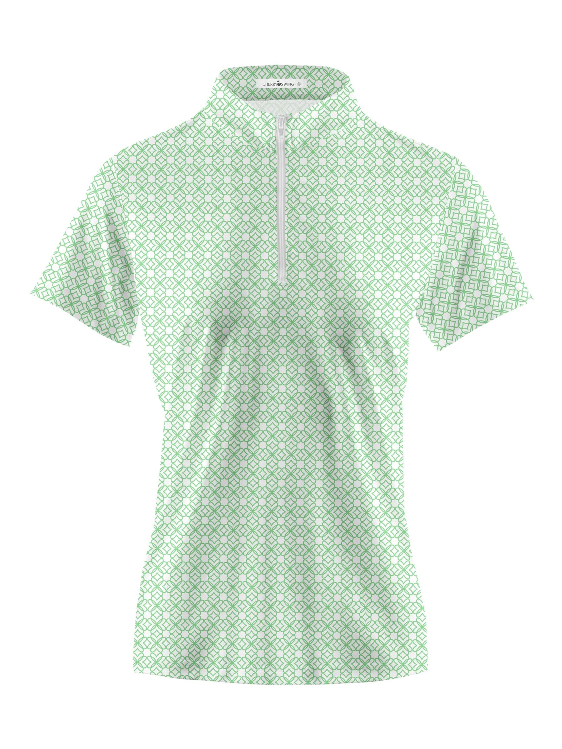 Cherryswing Women's Classic Plaid Short Sleeve Golf Shirt