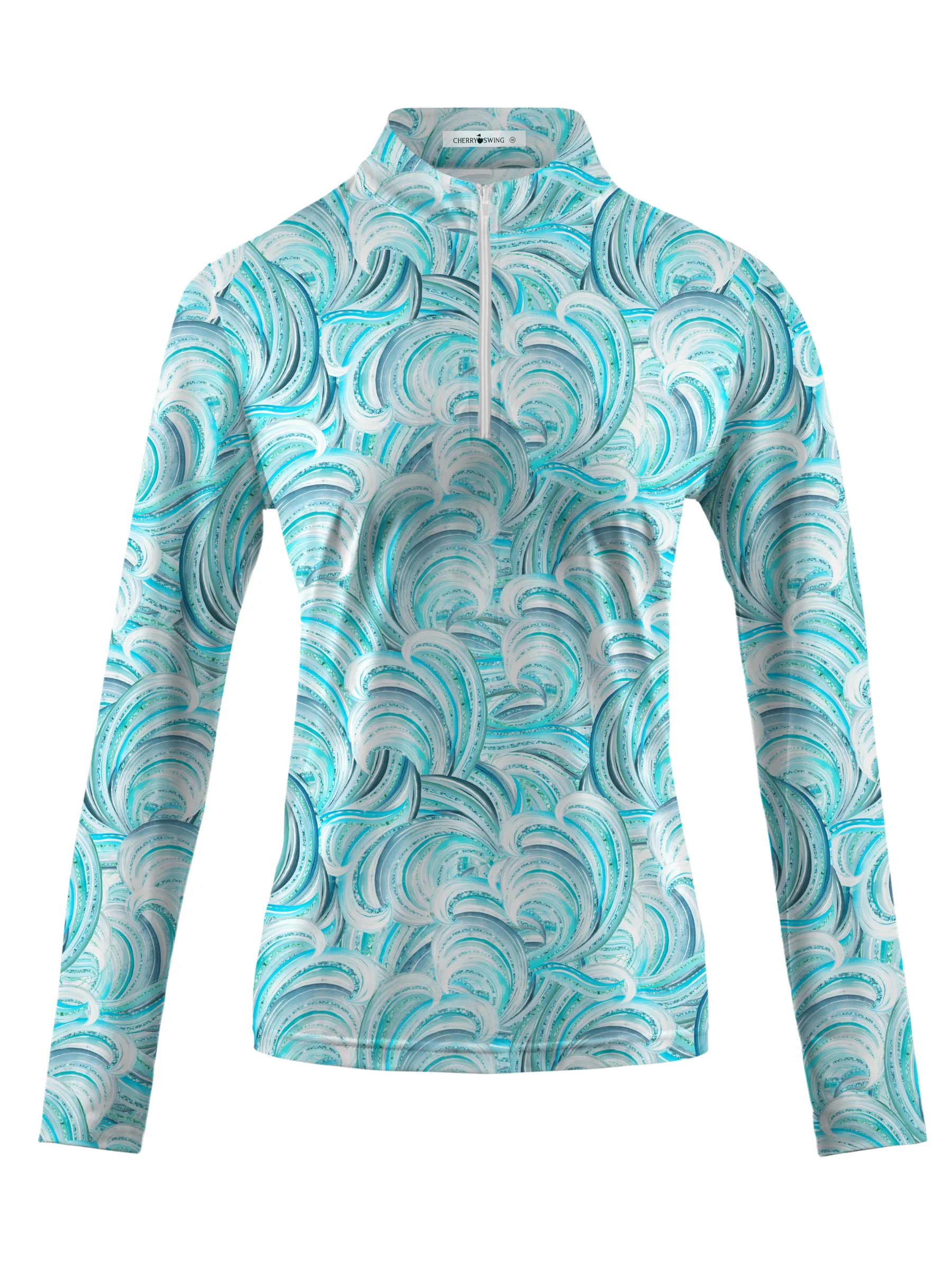 Cherryswing Women's Free Waves Long Sleeve Polos