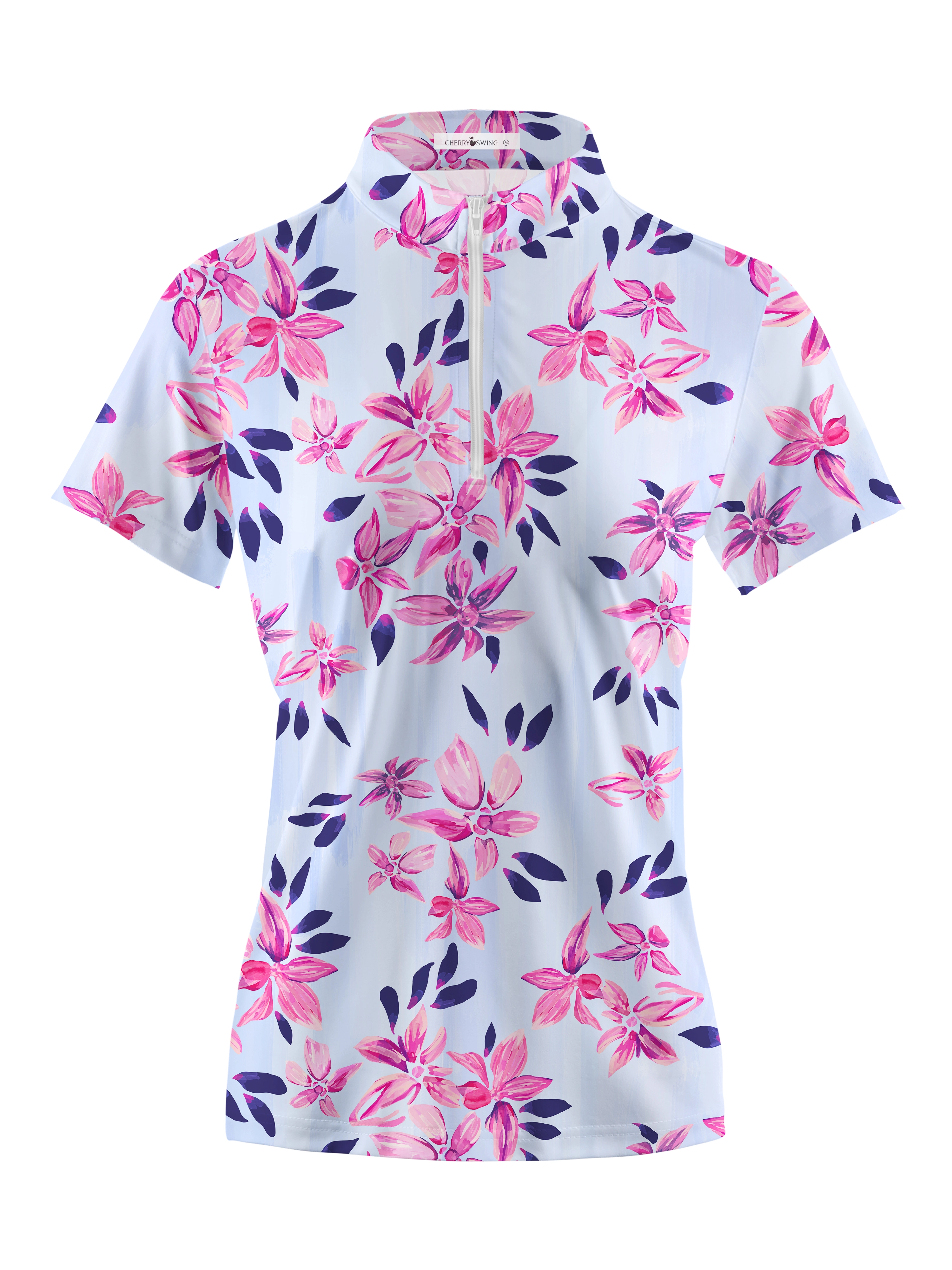 Cherryswing Women's Springtime Garden Golf Short Sleeve Polo Shirt