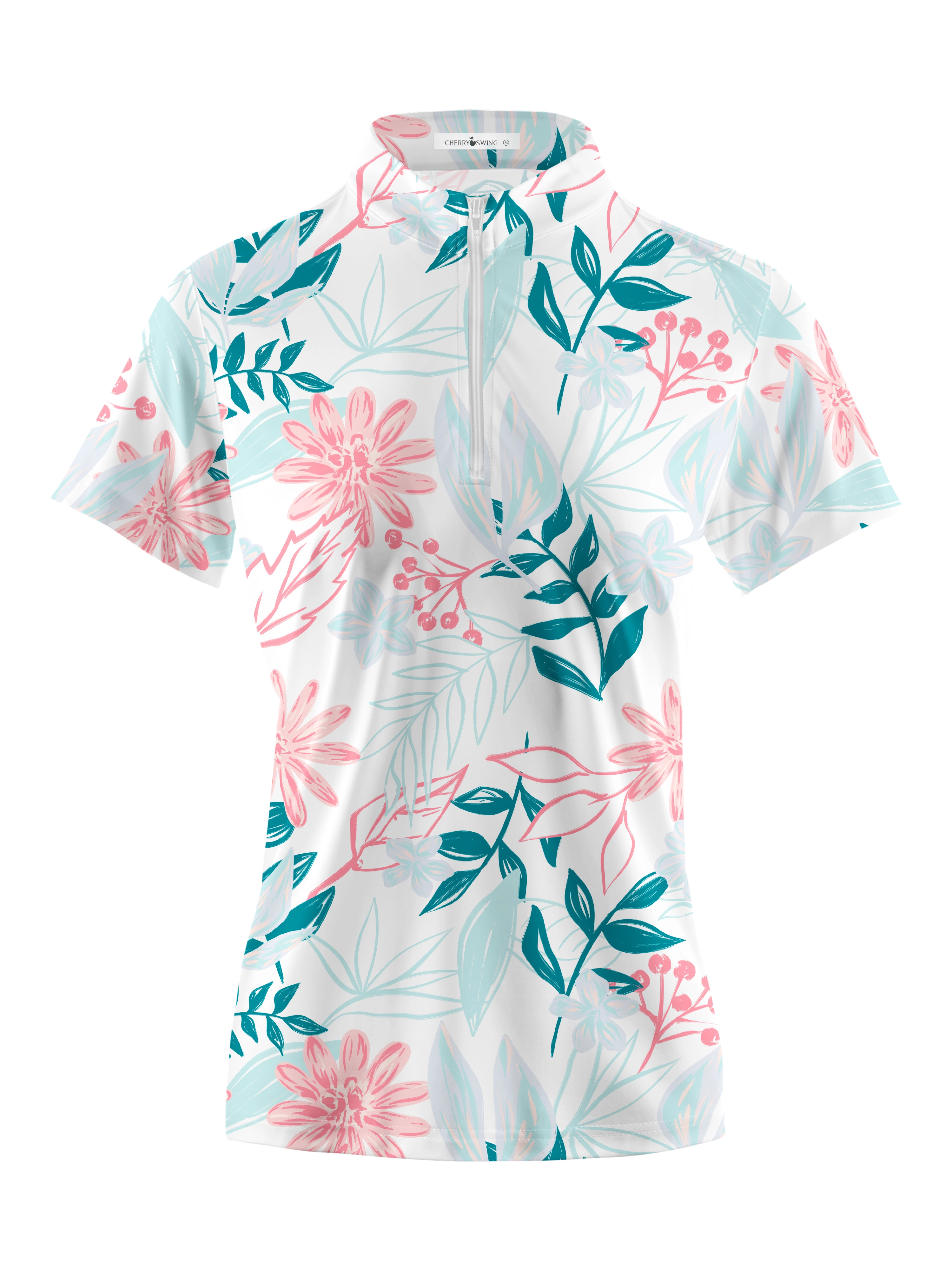 Cherryswing Women's Spring Garden Golf Short Sleeve Polo Shirt