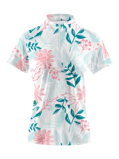 Cherryswing Women's Spring Garden Golf Short Sleeve Polo Shirt